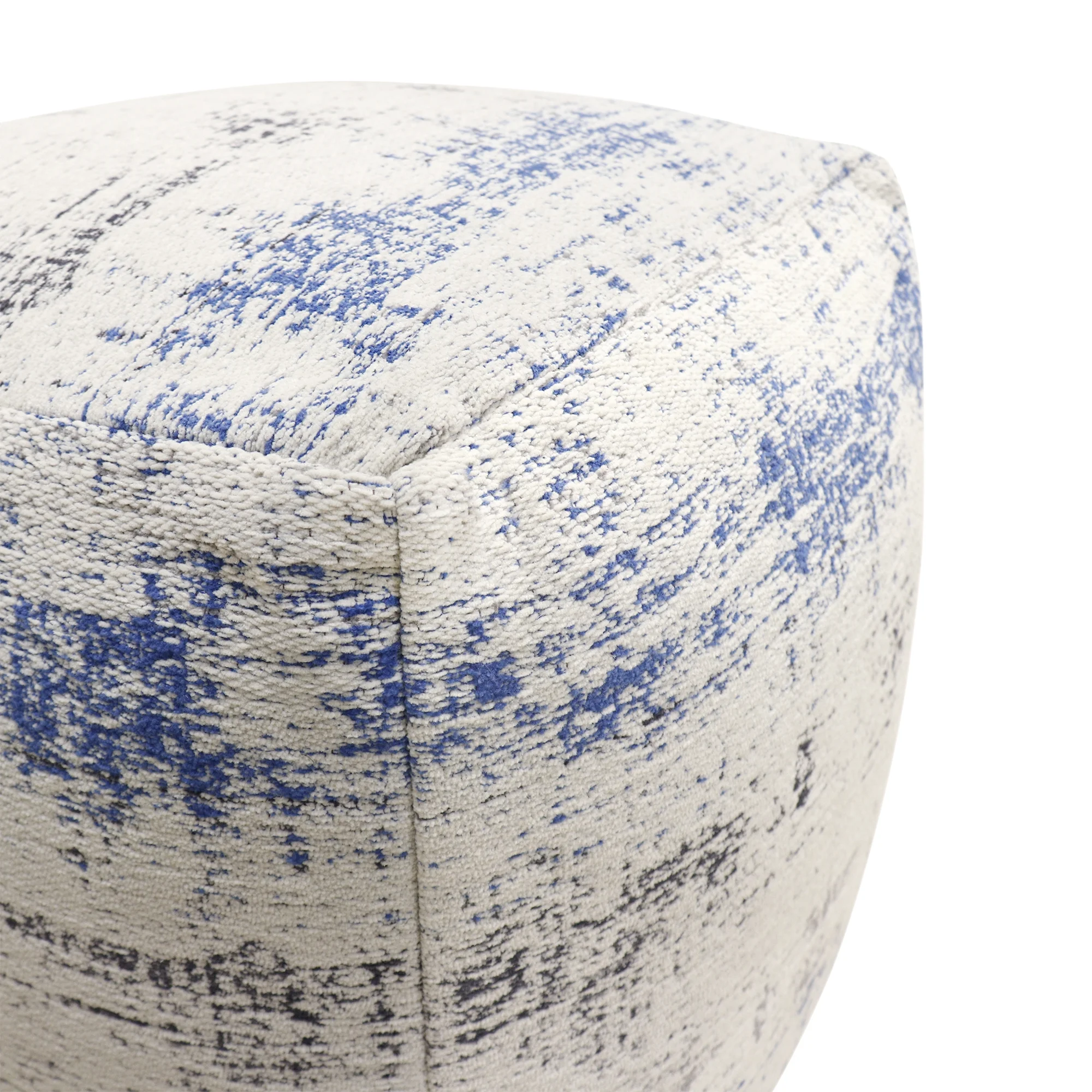 Pasargad Home Grandcanyon Distressed Cotton Pouf