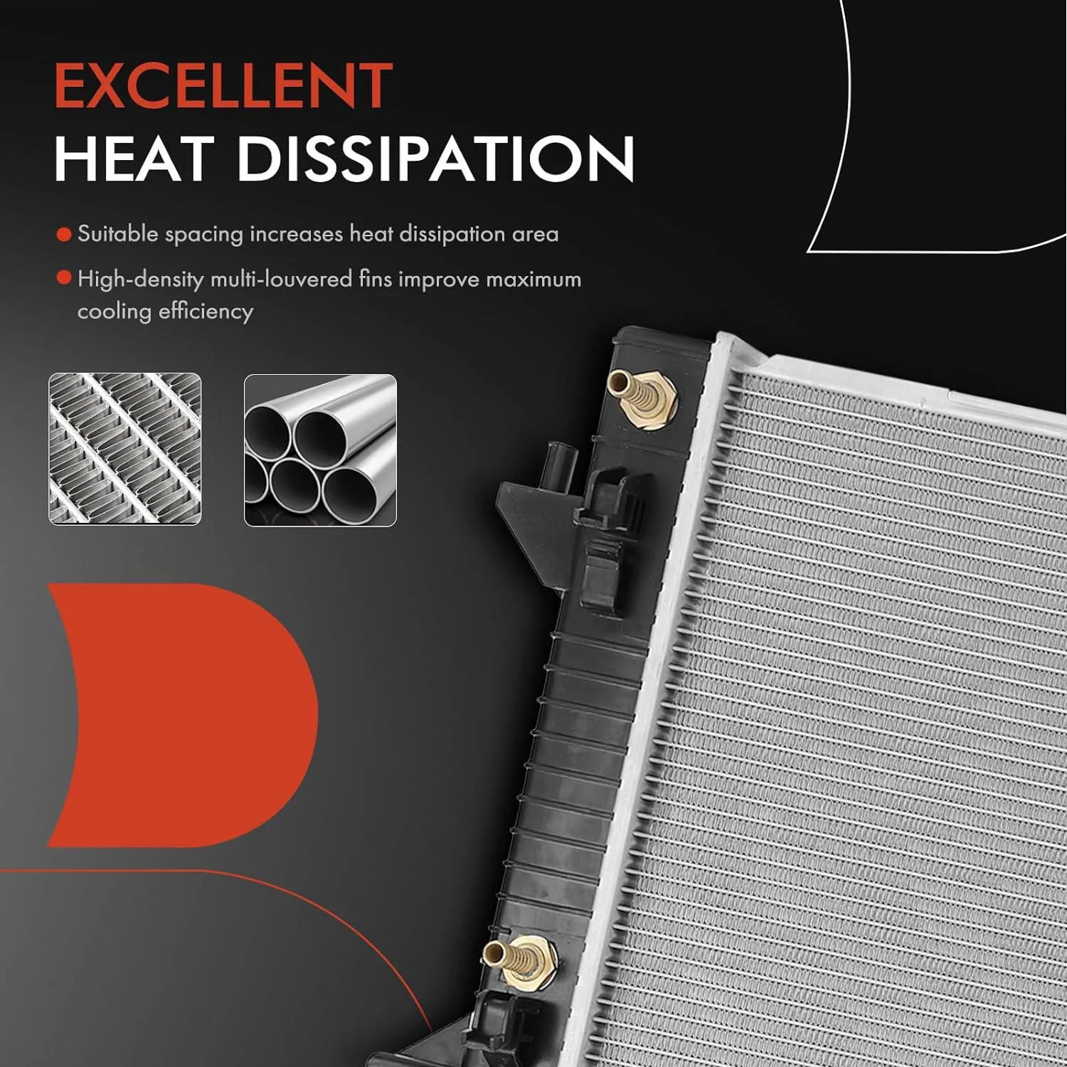 A-Premium Engine Coolant Radiator Assembly with Transmission Oil Cooler Compatible with Ford F-150 F150 2011 2012 2013 2014 3.7L 5.0L, Automatic Transmission