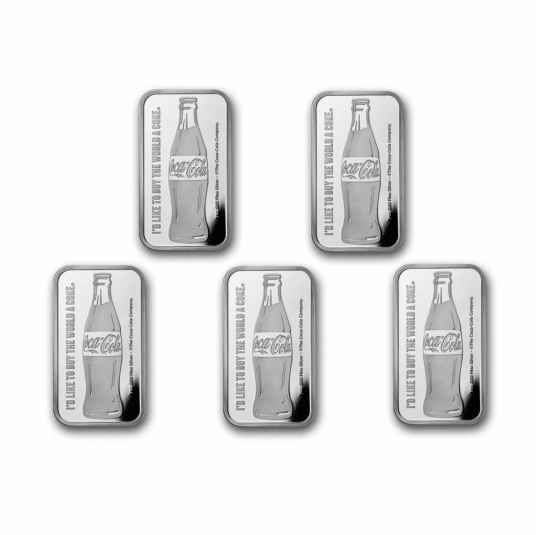 Coca-Cola® 1 oz Silver Struck Bar (Lot of 5) - Walmart