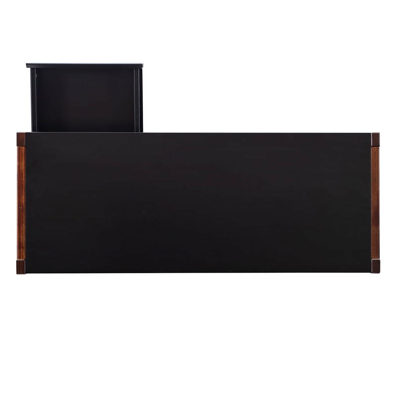 Linon Brock Wood Two Drawer Desk in Black and Walnut