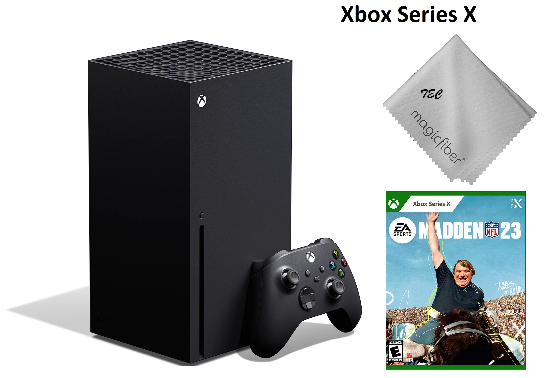 TEC Newest Microsoft- Xbox -Series- -X- Gaming Console - 1TB SSD Black With Madden NFL 23 Game Bundle