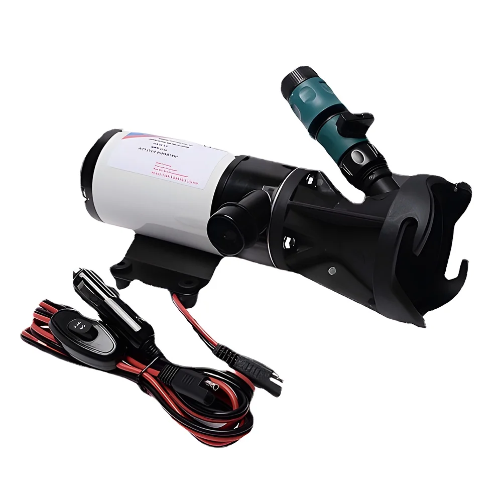 Tomshine RV Macerator Pump, 3 inch Water Inlet, Double Four Blade, 24V Self Priming Sewage Pump, Electric Sewage Pump for RV Camper Motorhome Waste Macerator Pump