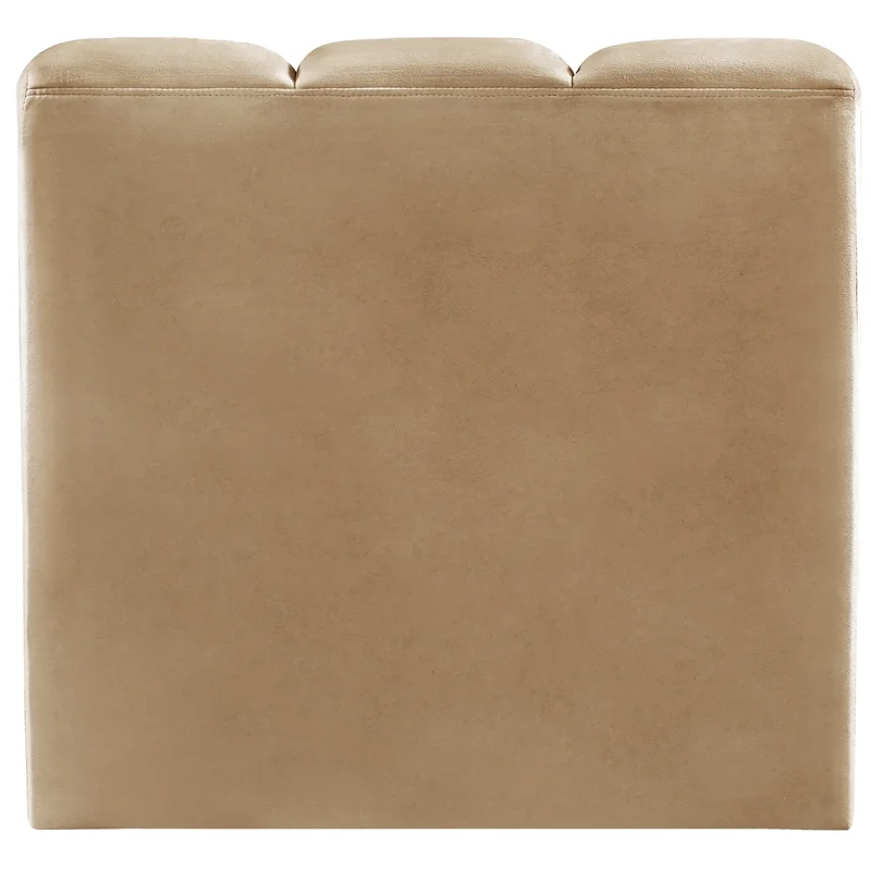 Meridian Furniture Arc Camel Velvet Straight Chair