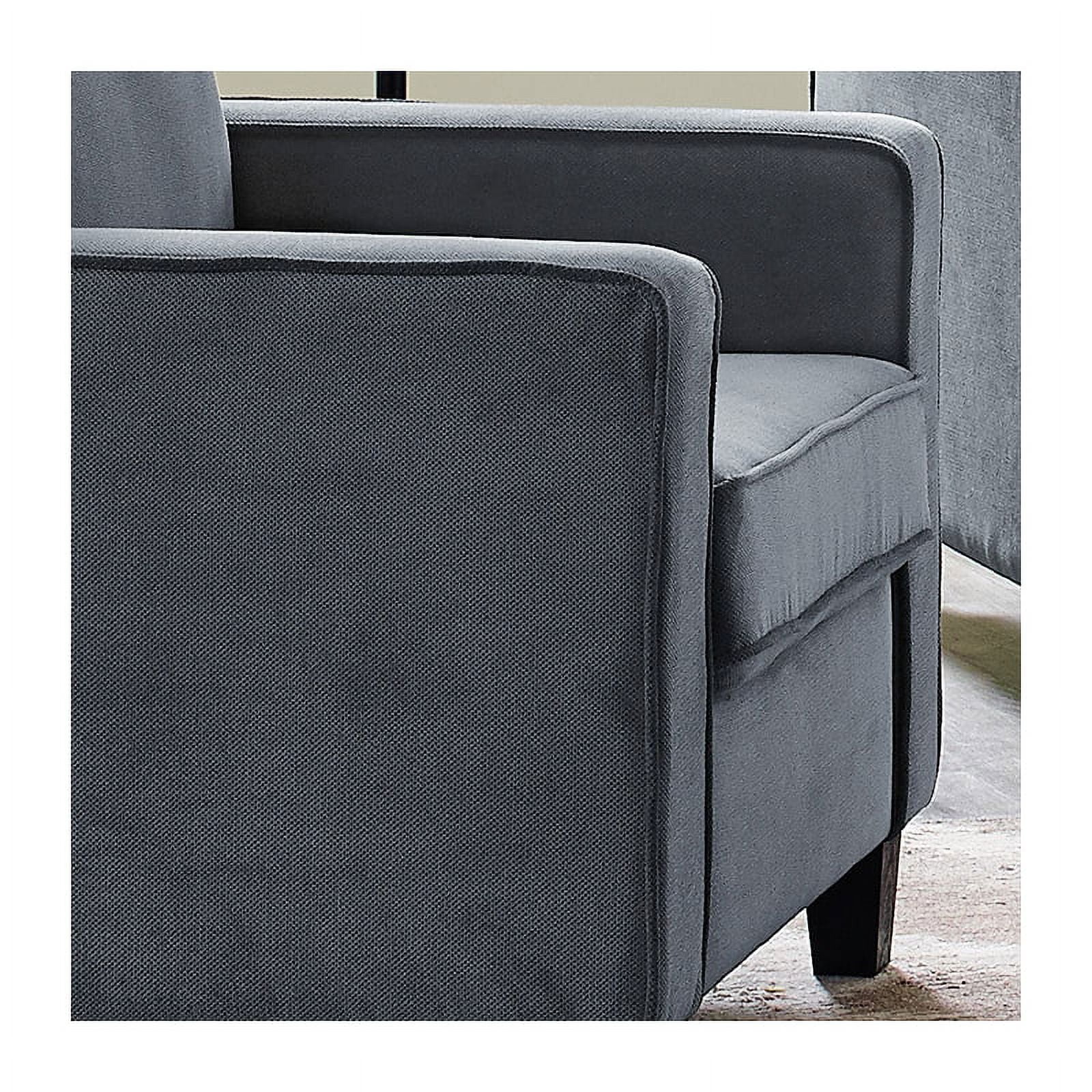 Lifestyle Solutions Gentry Loveseat in Dark Gray Fabric Upholstery