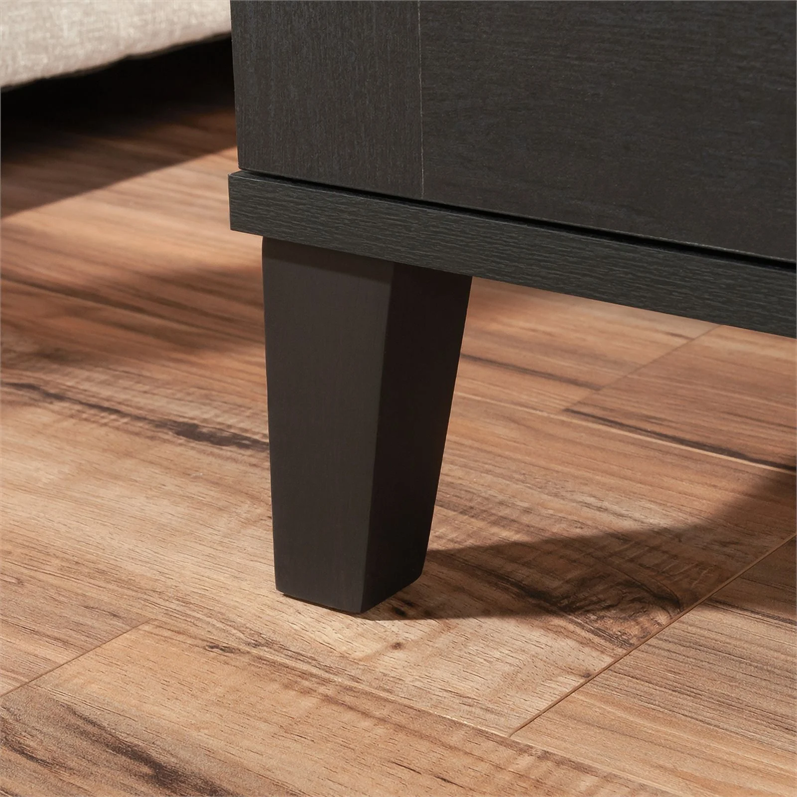 Pemberly Row Engineered Wood Recliner Table in Raven Oak Finish