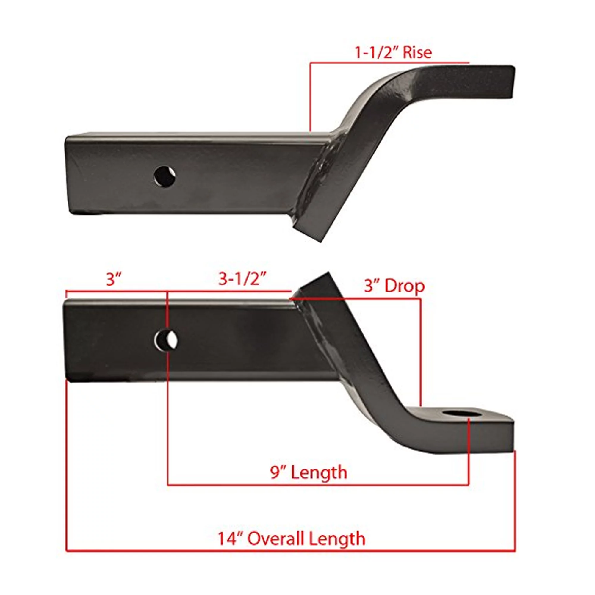 Rigid Hitch (HUB-25309) Class V Heavy Duty Ball Mount - For 2-1/2 Inch Receivers - Made In U.S.A.
