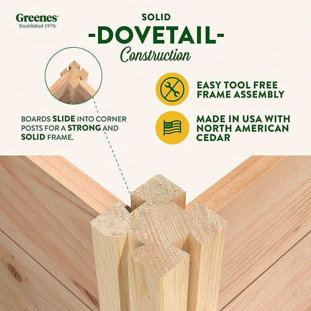 Greenes Premium Cedar Stackable Raised Garden Bed, 16 in. x 8 ft. x 11 in.