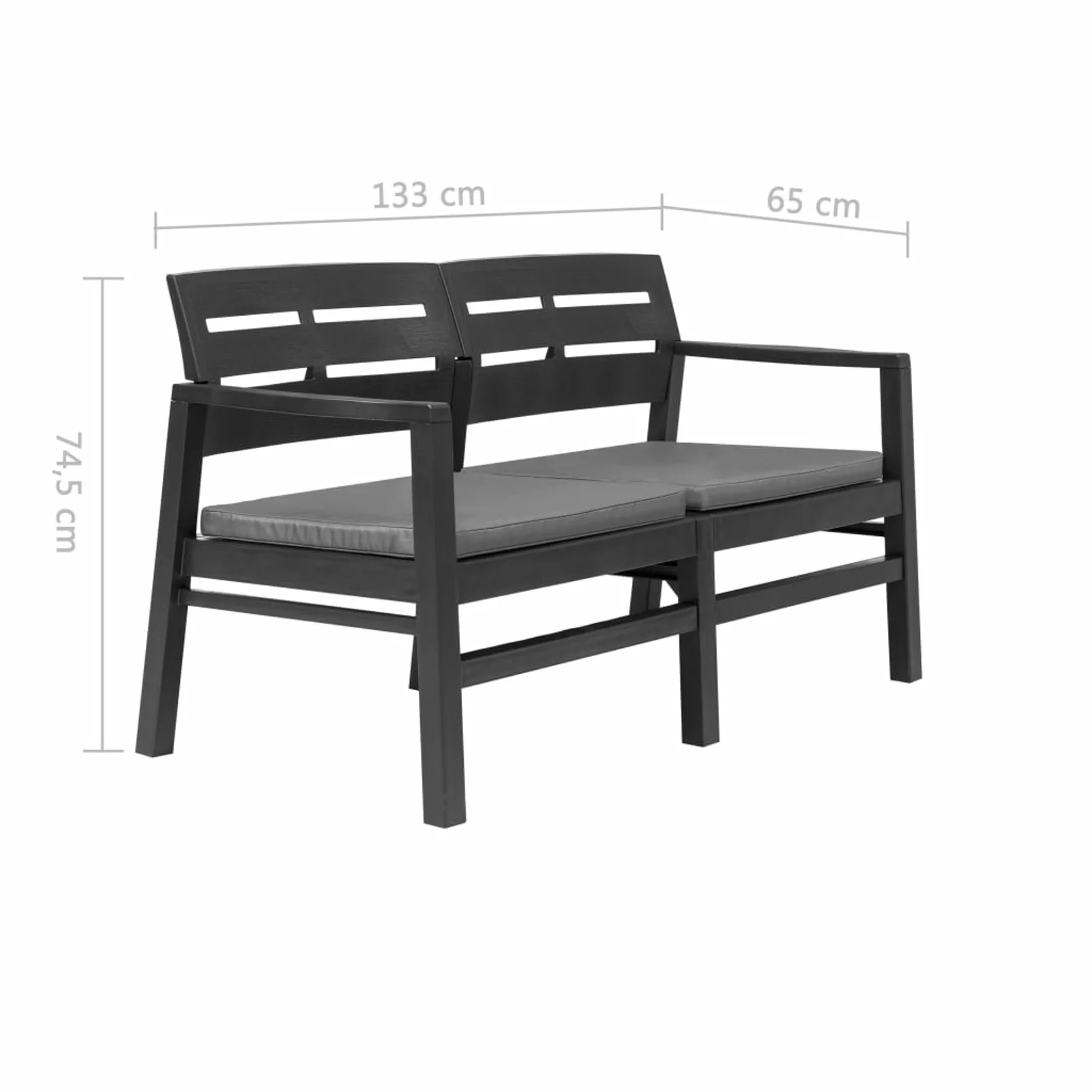 Andoer parcel, Bench Patio Patio Bench With Cushions 52.4