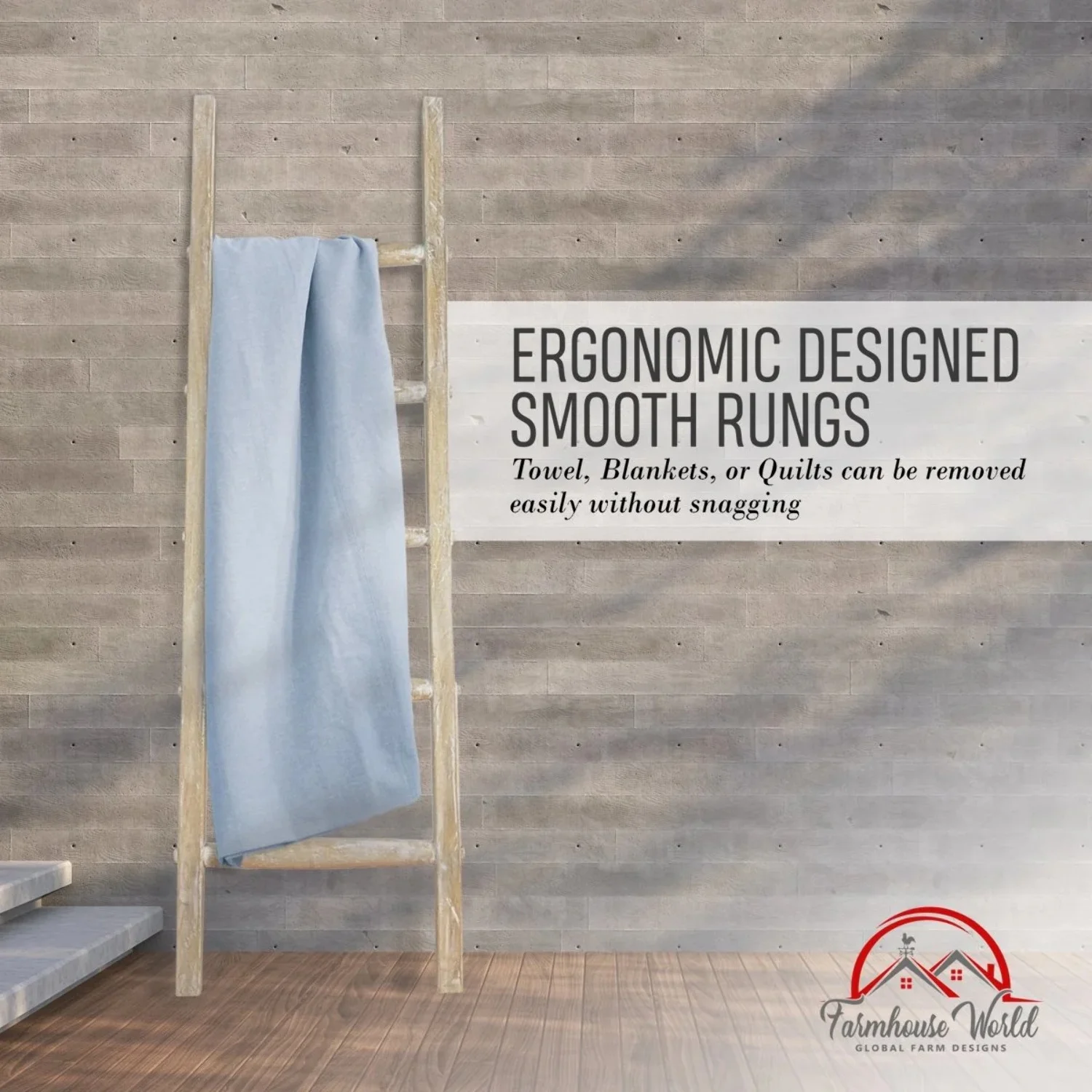 Rustic Blanket Ladder