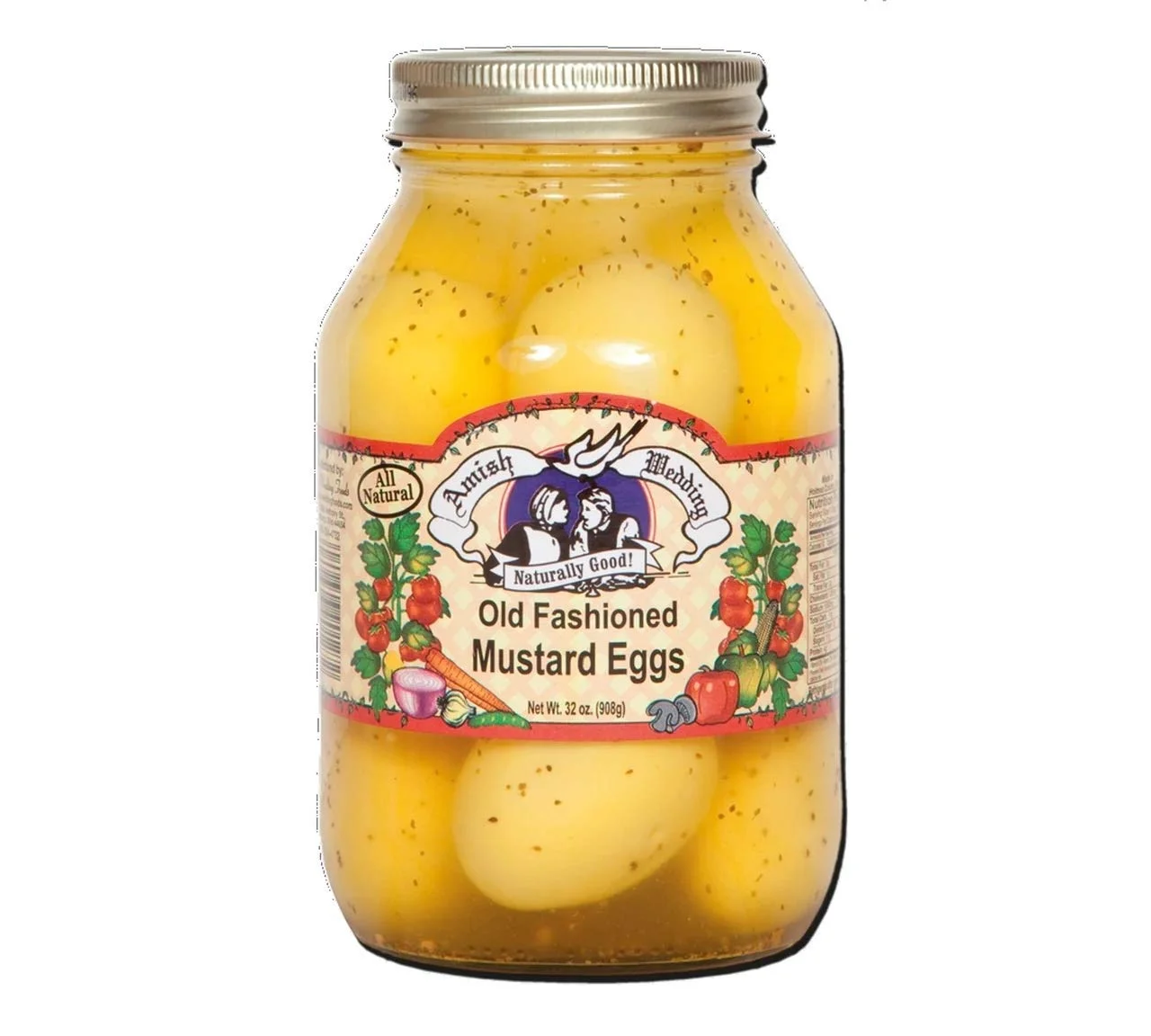 Pickled Eggs In Your Choice Of 5 Different Varieties, 32 Oz. Jars (Mustard, 3 Jars)