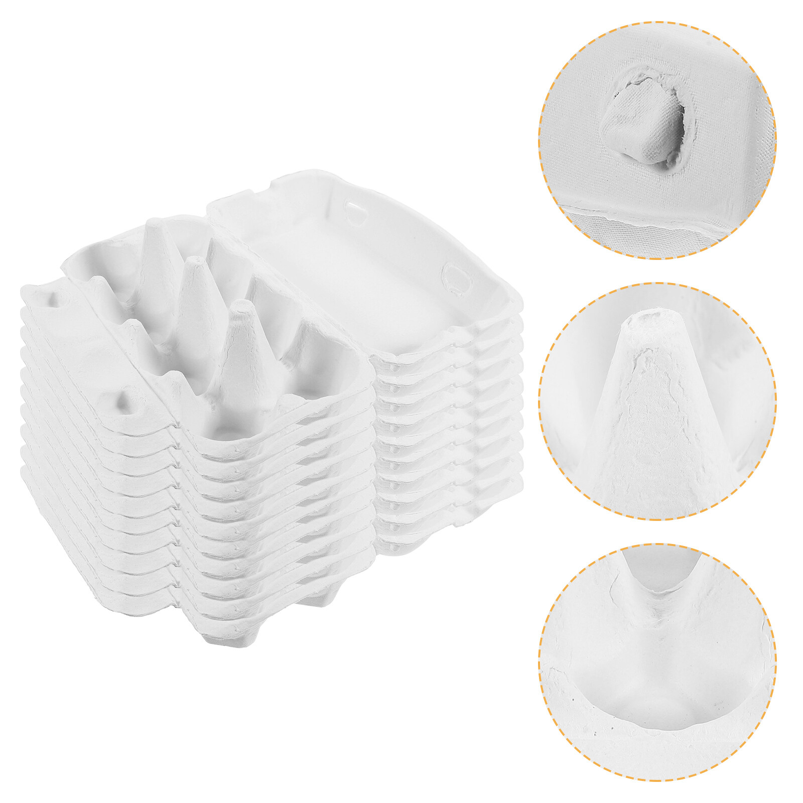 Jibingyi 10pcs Cardboard Egg Cartons Blank Paper Egg Cartons Lightweight 8-count Cartons Container