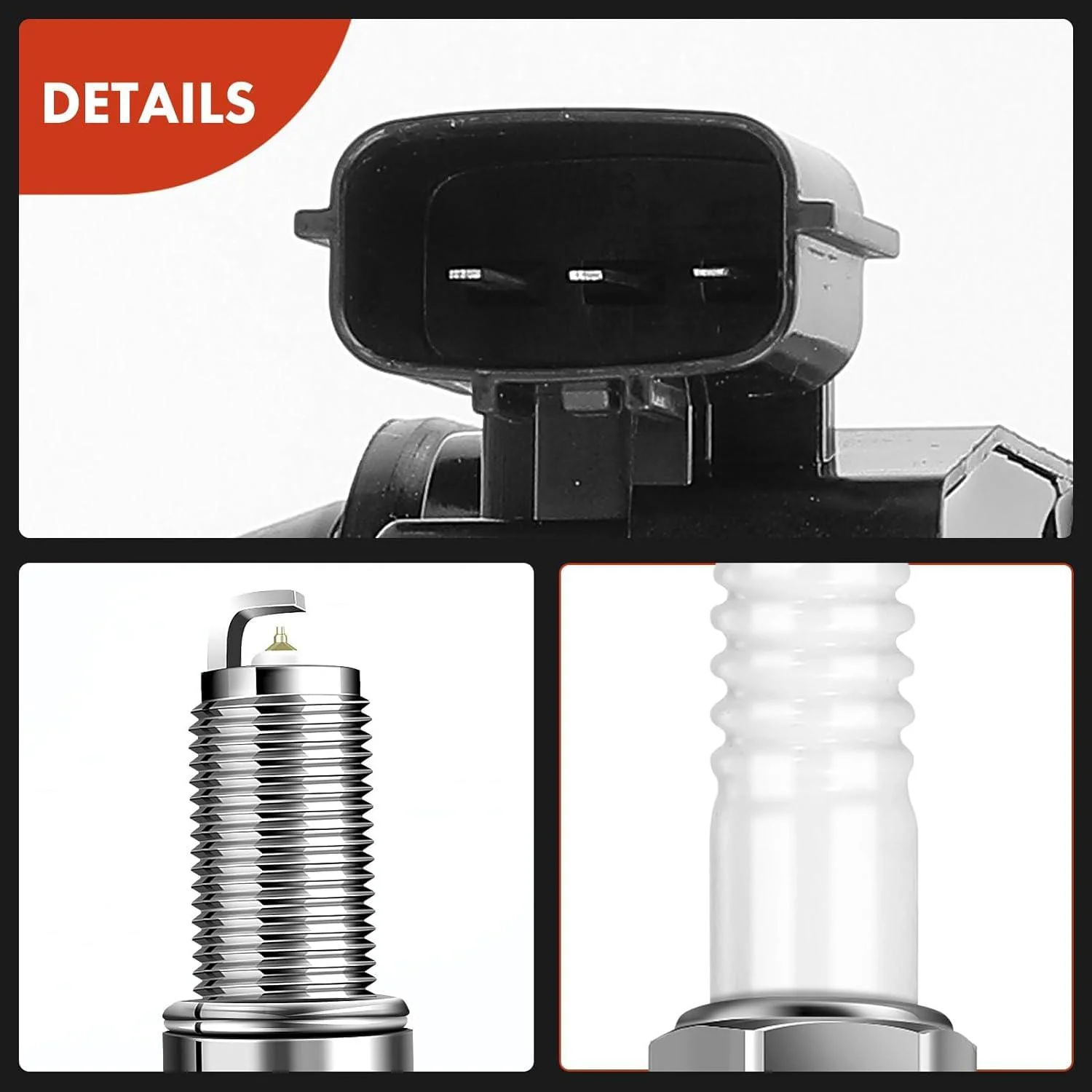 A-Premium Set of 6 Ignition Coil Pack and Iridium Spark Plugs Compatible with Infiniti G35 2003-2007, M35 2006-2008, FX35 2003-2008 & Nissan 350Z 2003-2006, 3.5L, Replace# 22448-AL615, NGK6240