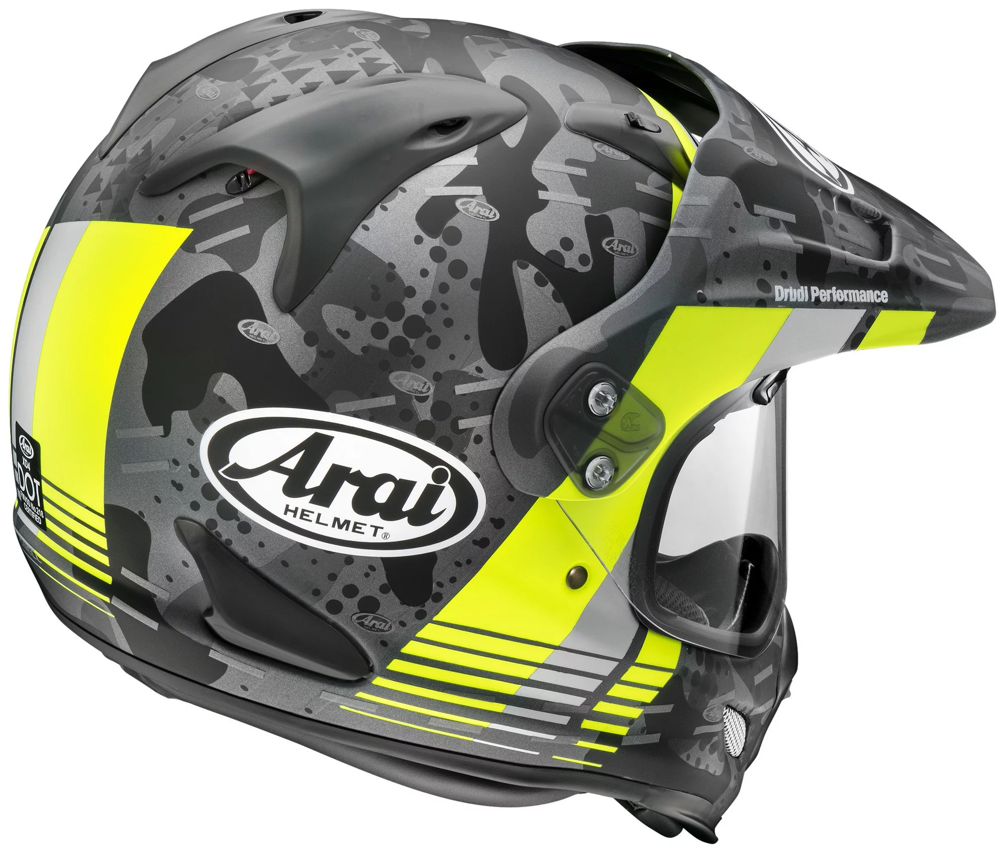 Arai XD-4 Cover Dual Sport Motorcycle Helmet (M2015) Frost Fluo Yellow SM