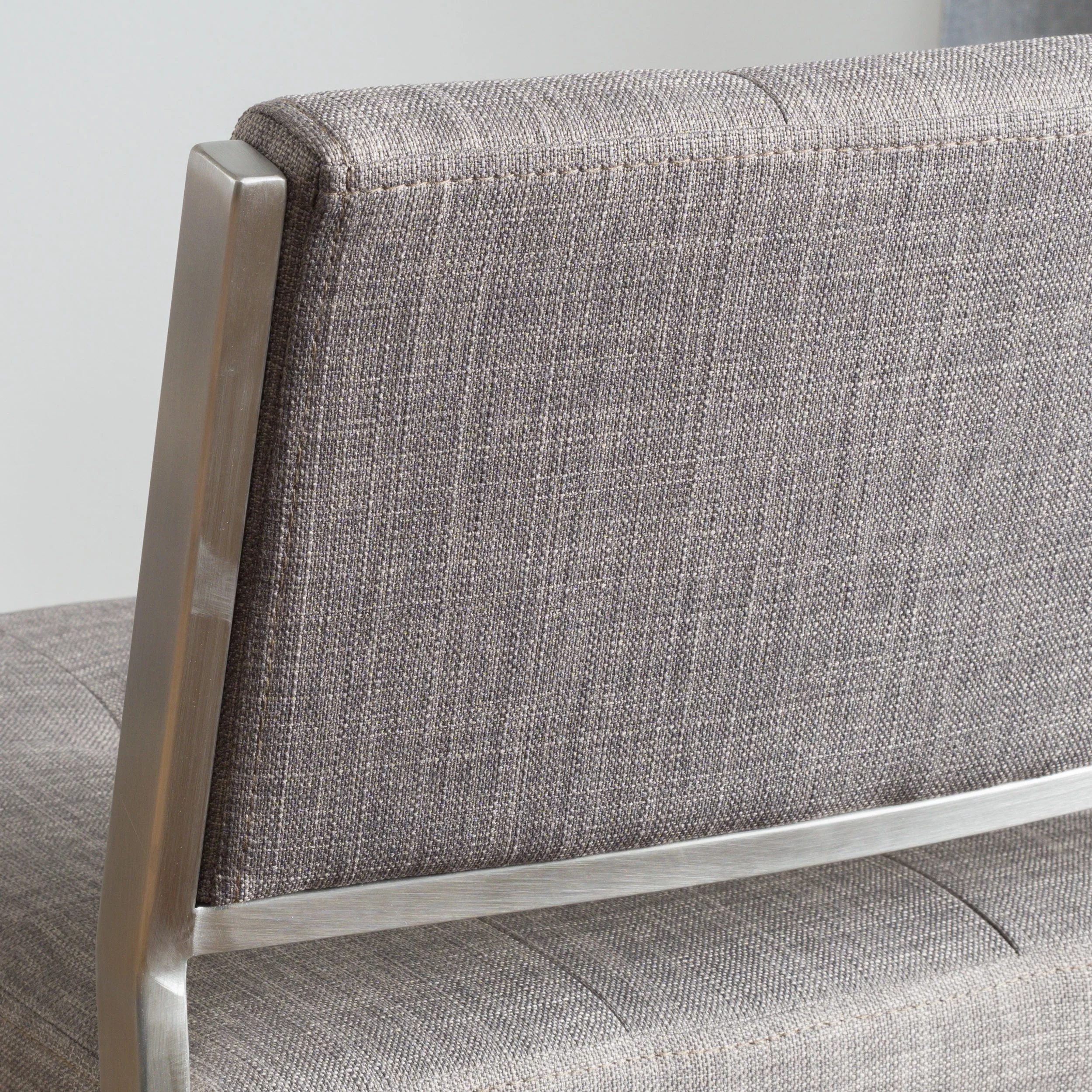 Noble House Doski Light Grey Fabric Barstools (Set of 2)