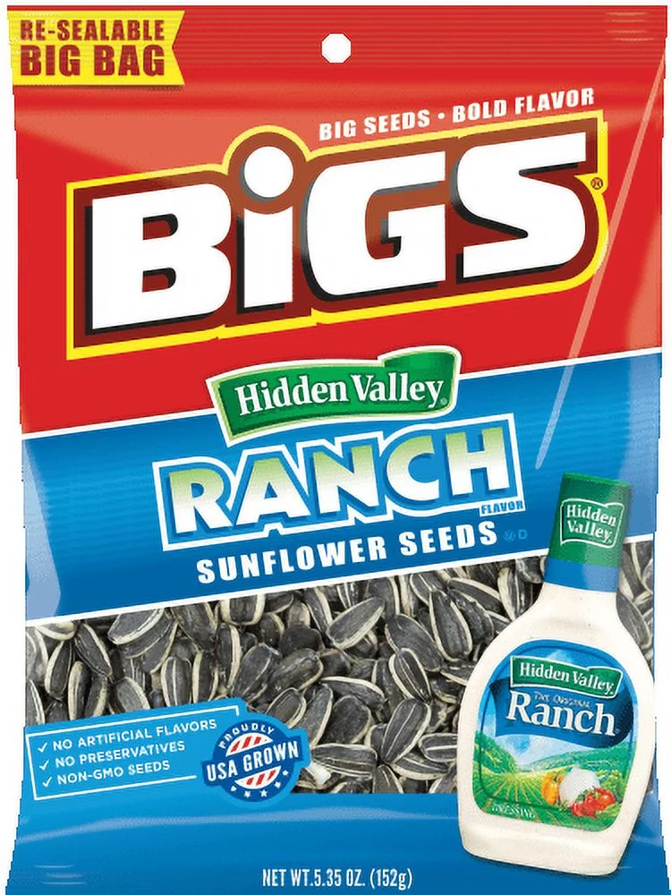 BIGS Hidden Valley Ranch Sunflower Seeds (Pack of 8)