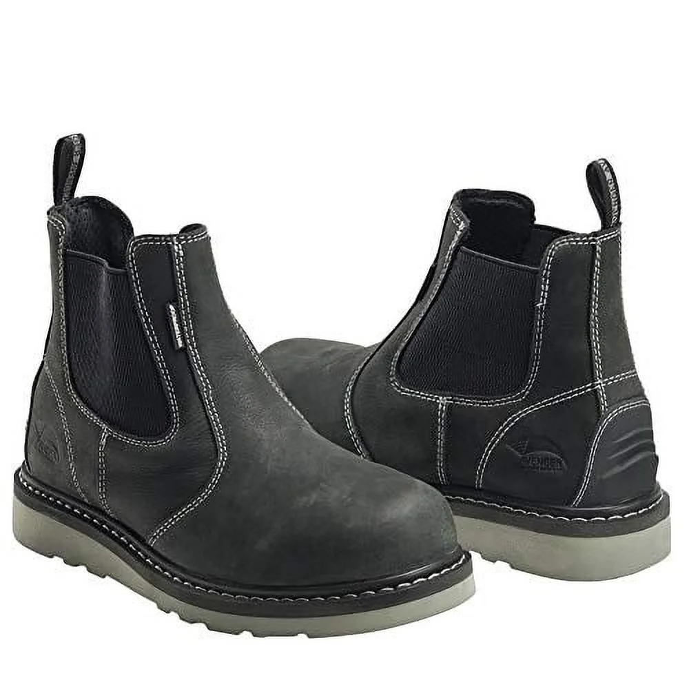 FSI FOOTWEAR SPECIALTIES INTERNATIONAL NAUTILUS Avenger Men's 5-inch Wedge Soft Toe Waterproof Chelsea Work Boots Black