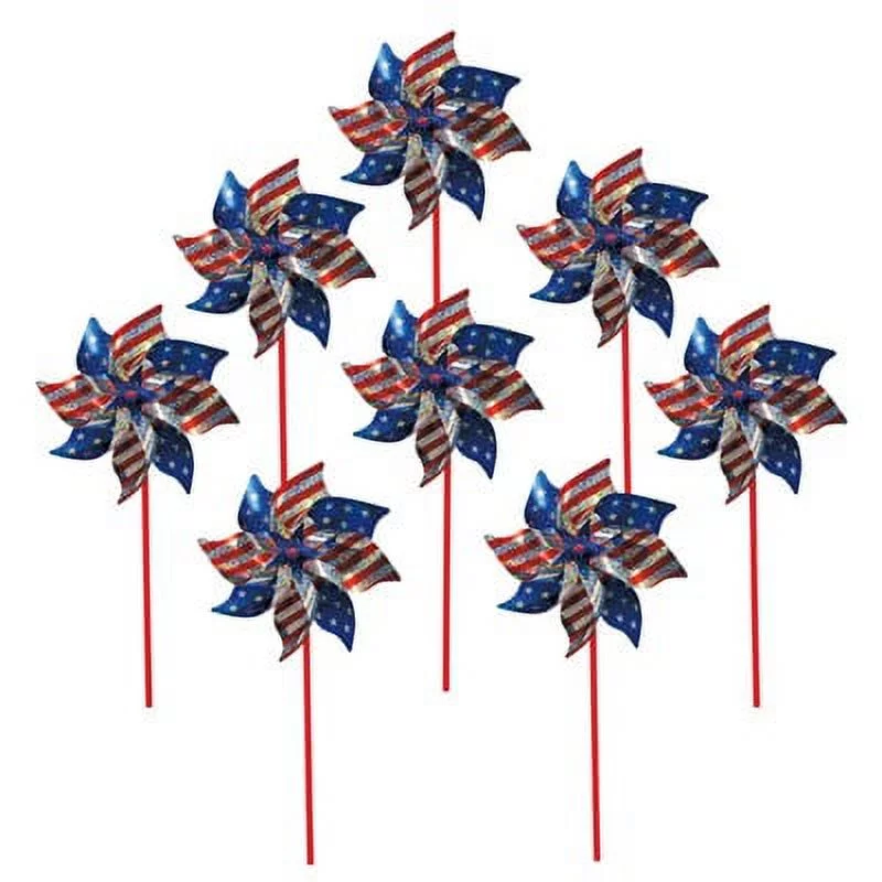 In the Breeze Stars & Stripes Pinwheels (Pack of 8)