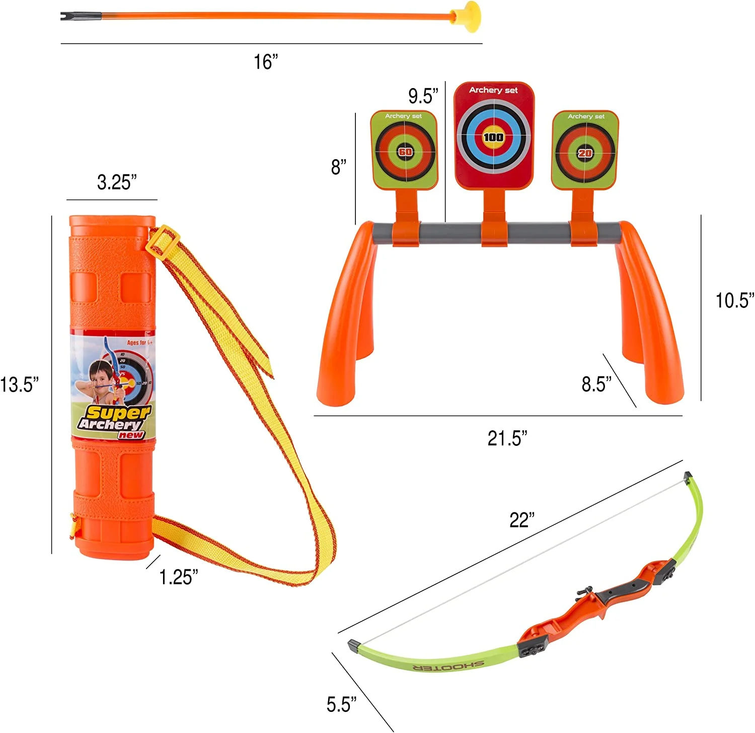 Hey Play 80-TK036593 Kids Bow & Arrow Set