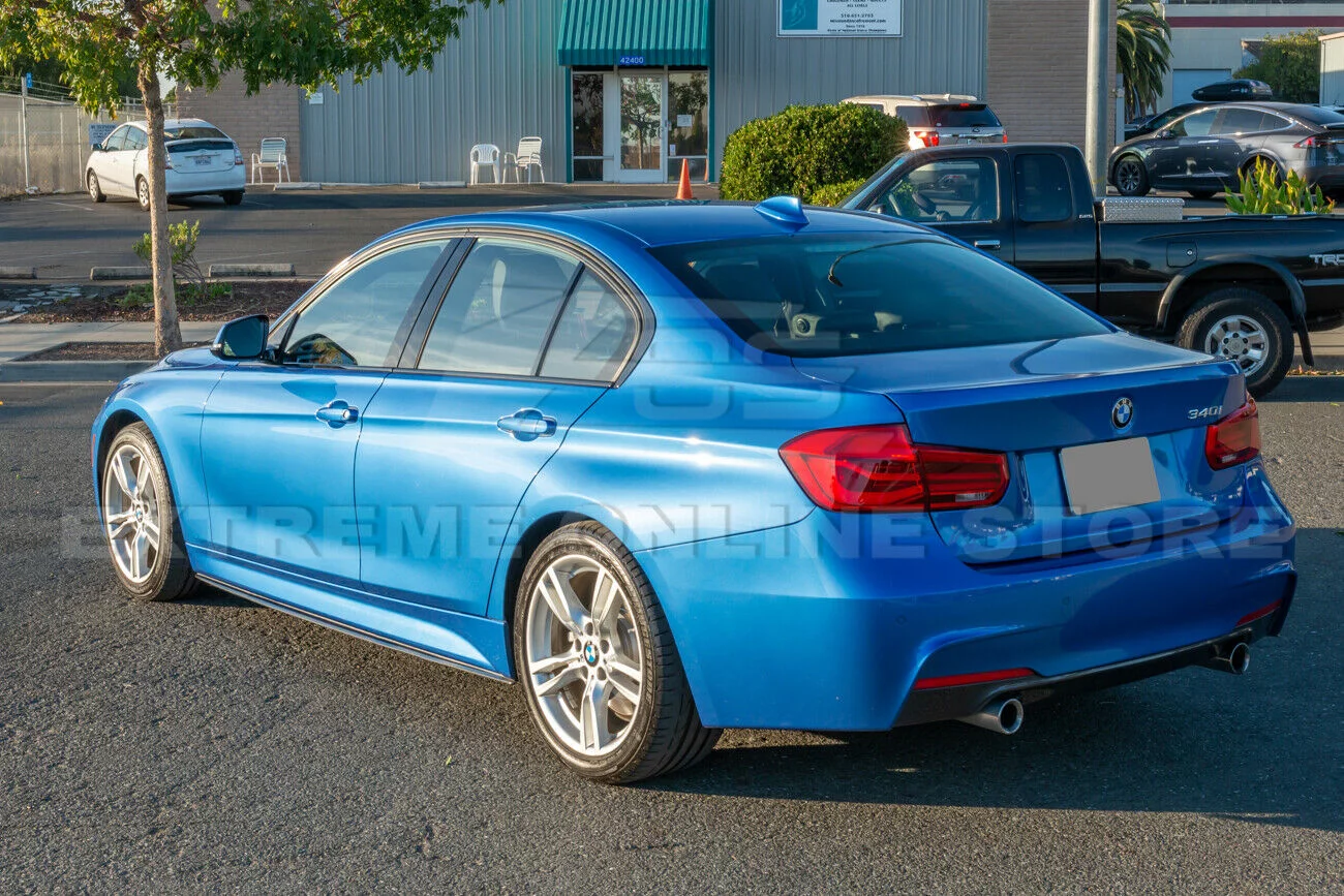 Replacement for 2012-2018 BMW F30 F31 3-Series M-Sport Models | EOS M Performance Style Carbon Fiber Side Skirts Rocker Panels Extension&nbsp;