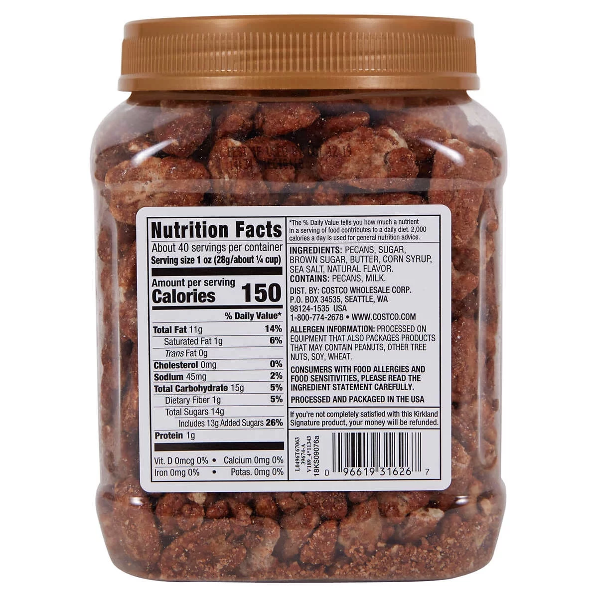 Kirkland Signature Praline Pecans, 40 oz