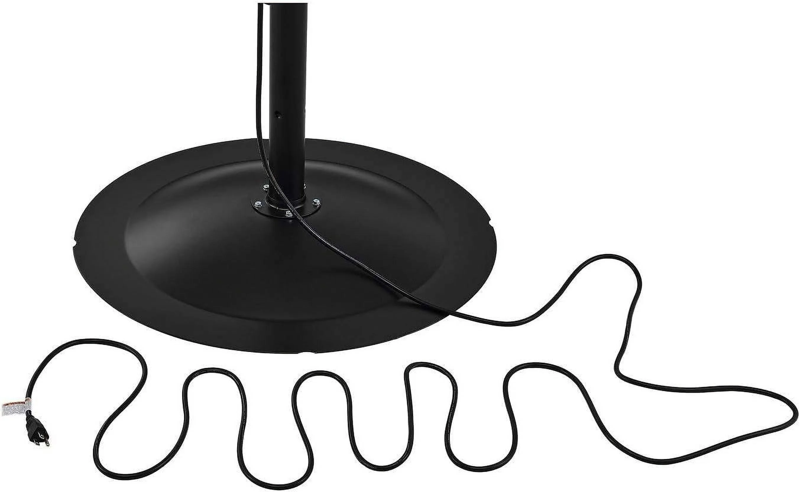 Global Industries 292593 Deluxe Oscillating Pedestal Fan 24 in. Dia. - 0.5 HP - Black & Silver