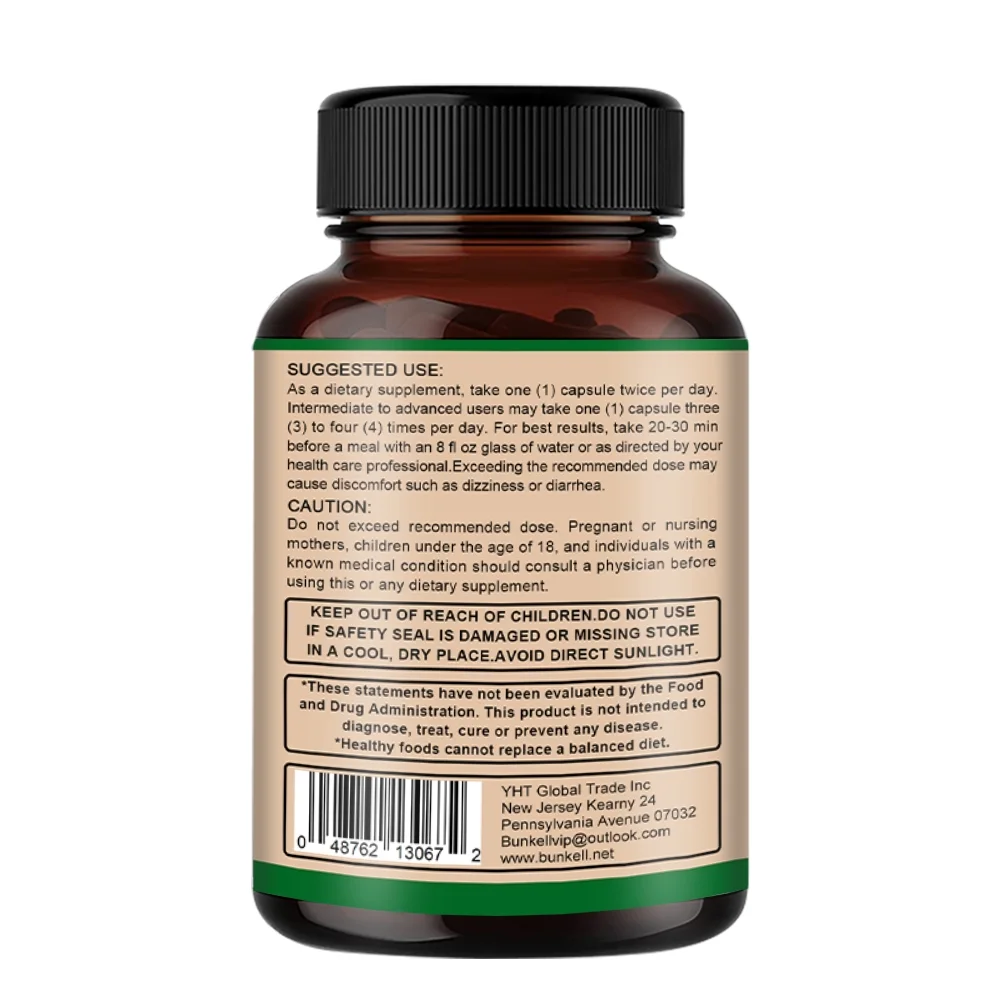 Bunkell Maca Root Capsules - Increase energy and stamina, improve mood 120 capsules