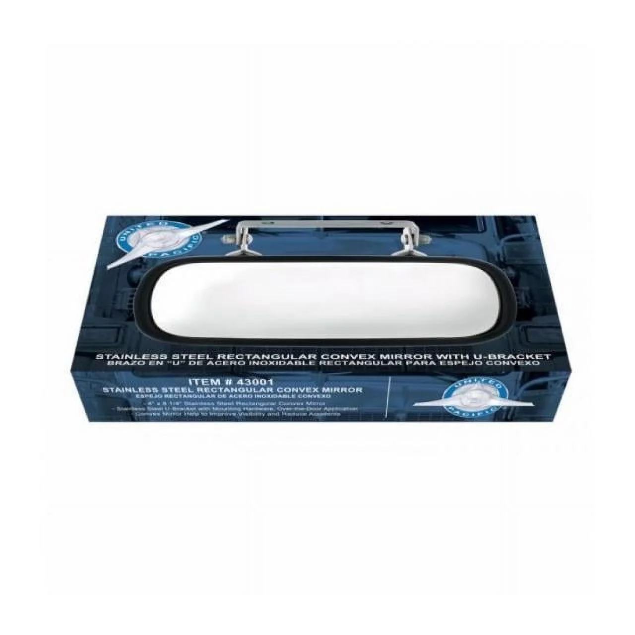 United Pacific U-Bracket Mount Convex Mirror 4 in x 8 1/4 in 43001