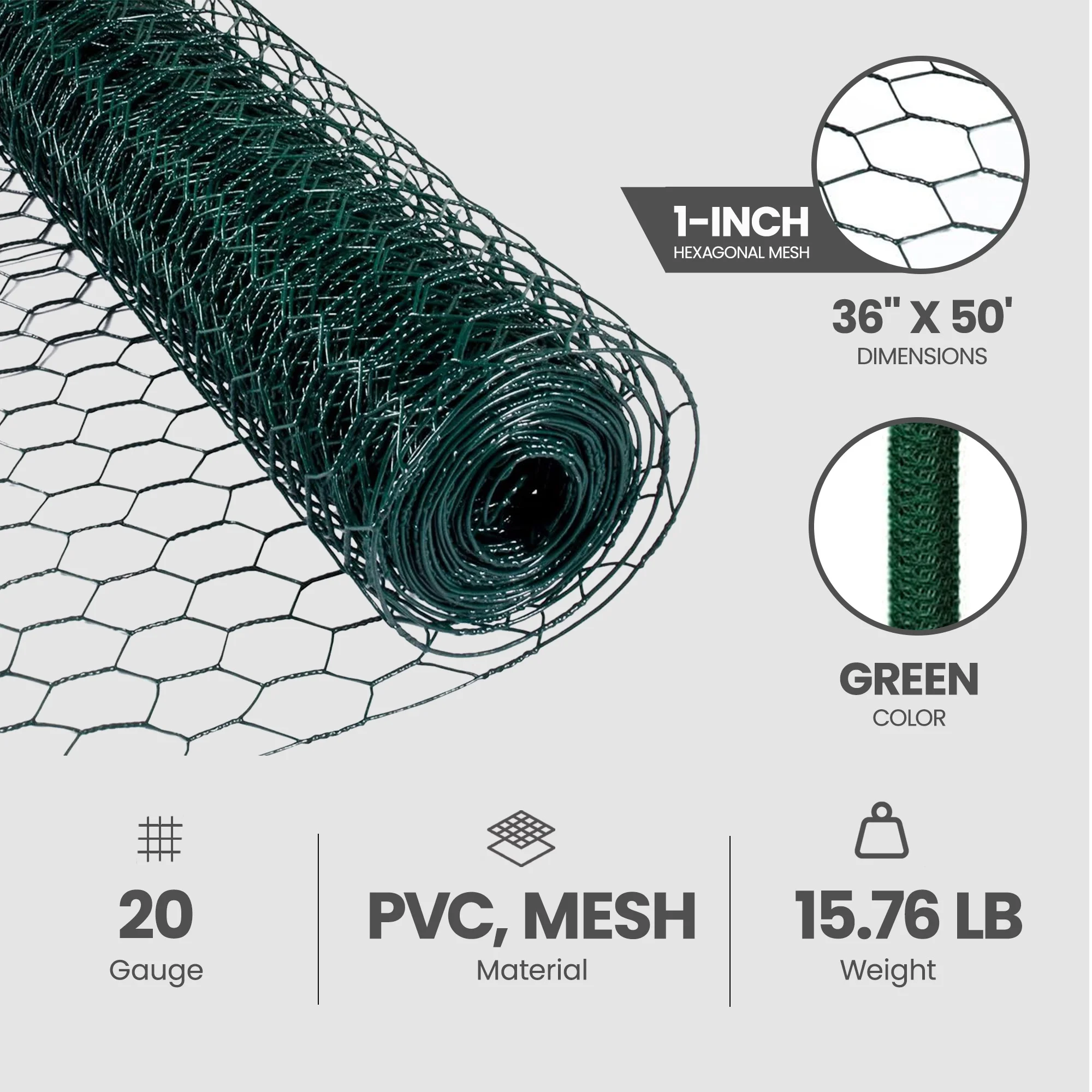 YardGard PVC Coating Hexagonal Poultry Netting & Garden Netting Essentials
