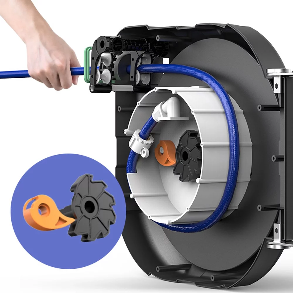 Automatic Telescopic Hose Reel Car Wash Garden Irrigation Water Tube Holder Wall Mount High Pressure Waterpipes Roller Water Drum
