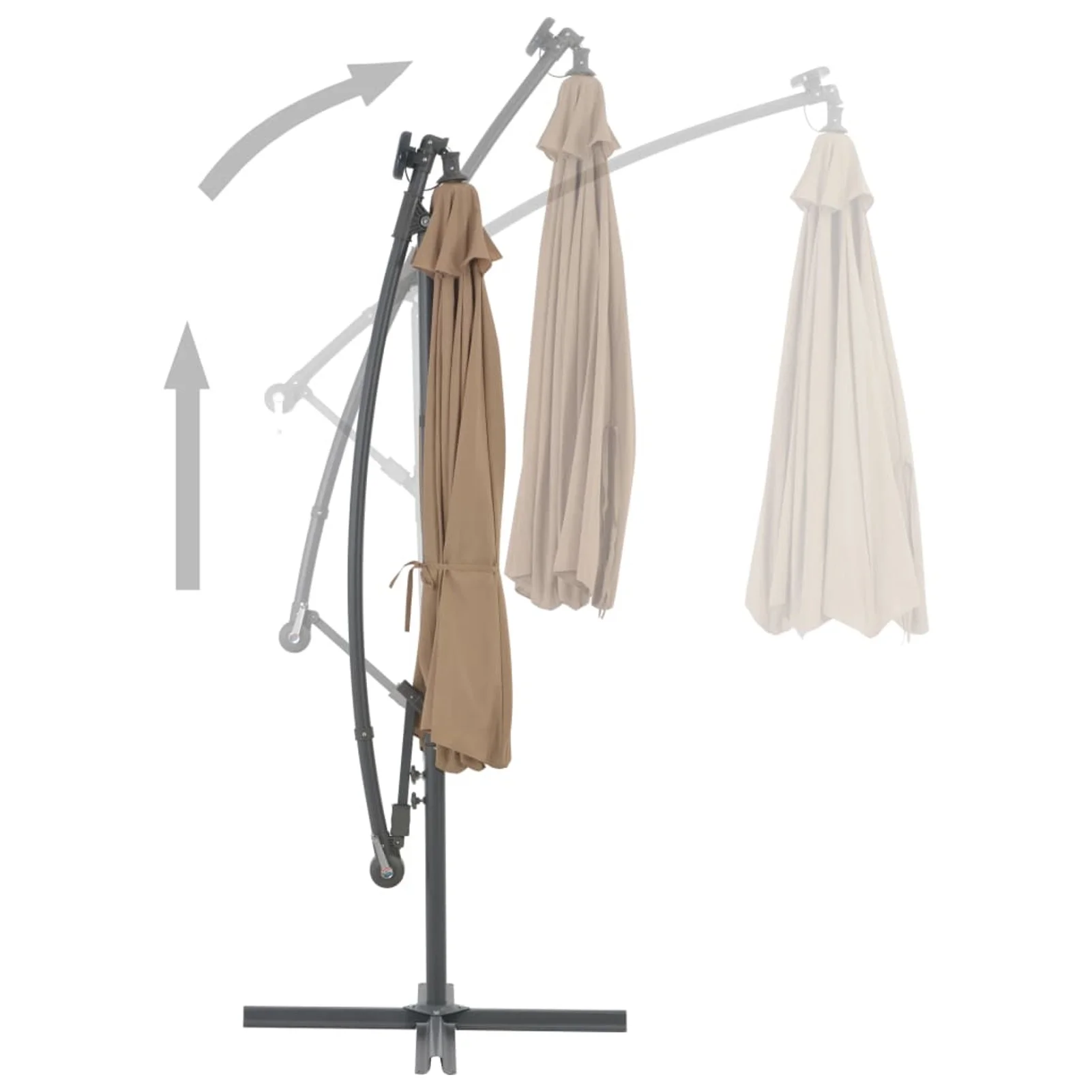 Cantilever Umbrella with and Steel Pole 118.1