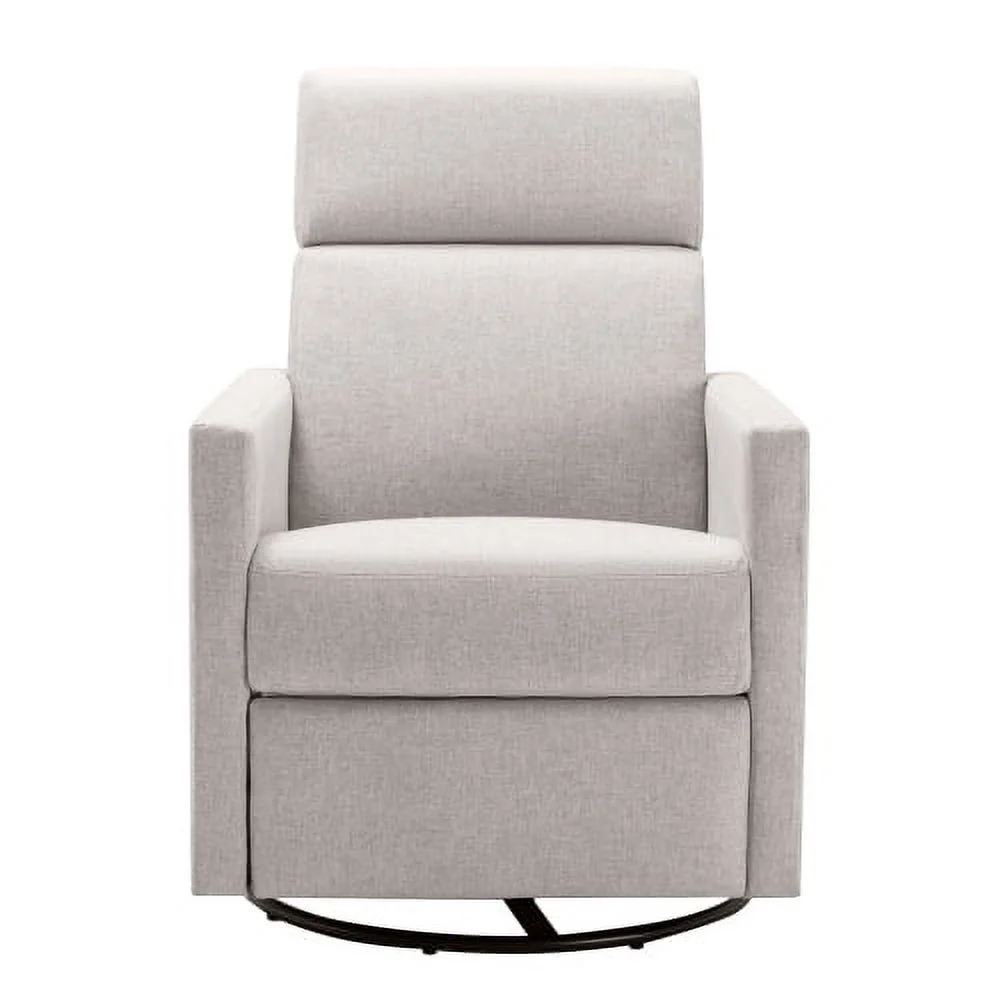ZJbiubiuHome Modern Upholstered Rocker Nursery Chair Plush Seating Glider Swivel Recliner Chair  Beige
