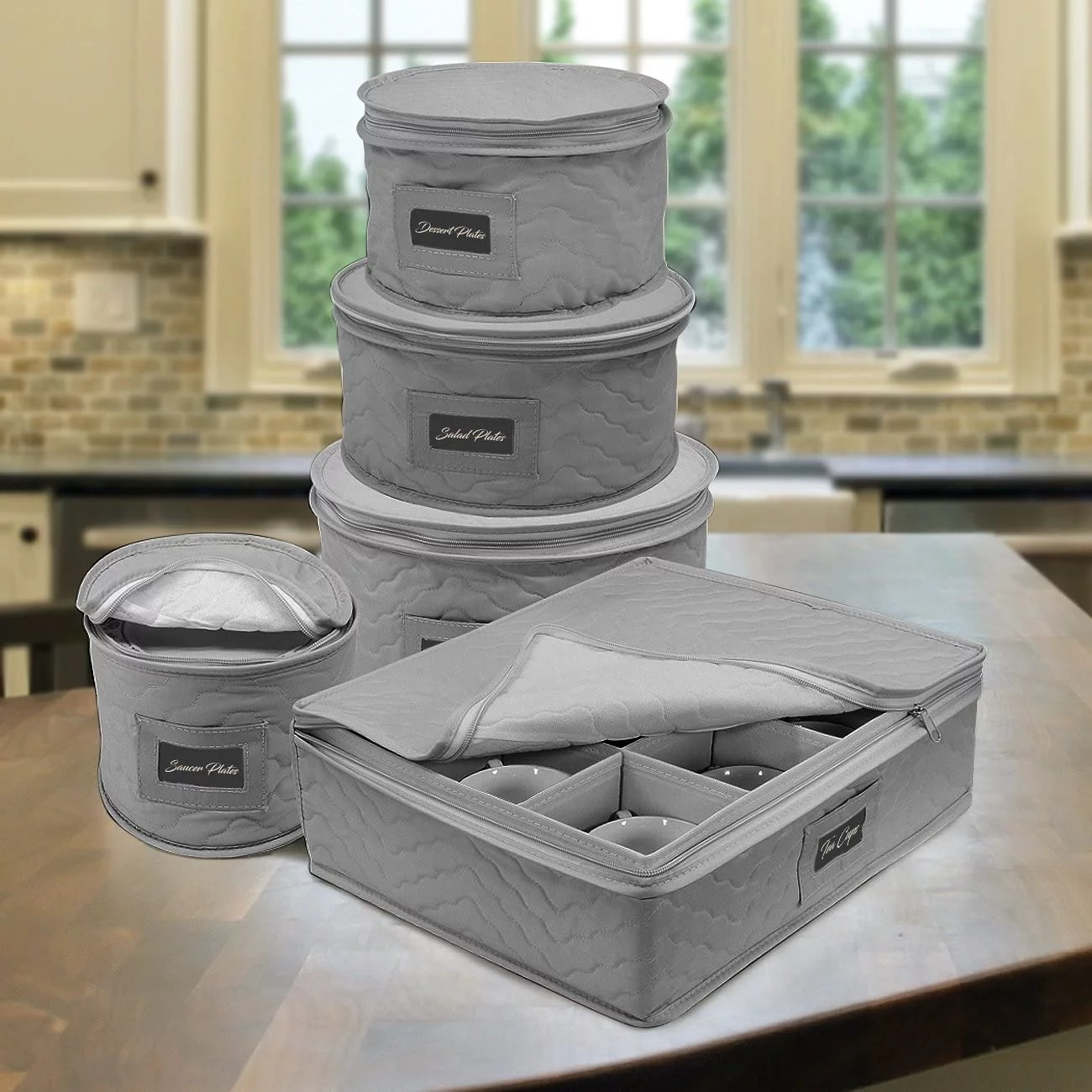 Sorbus Dinnerware Storage 5-Piece Set for Protecting or Transporting Dinnerware