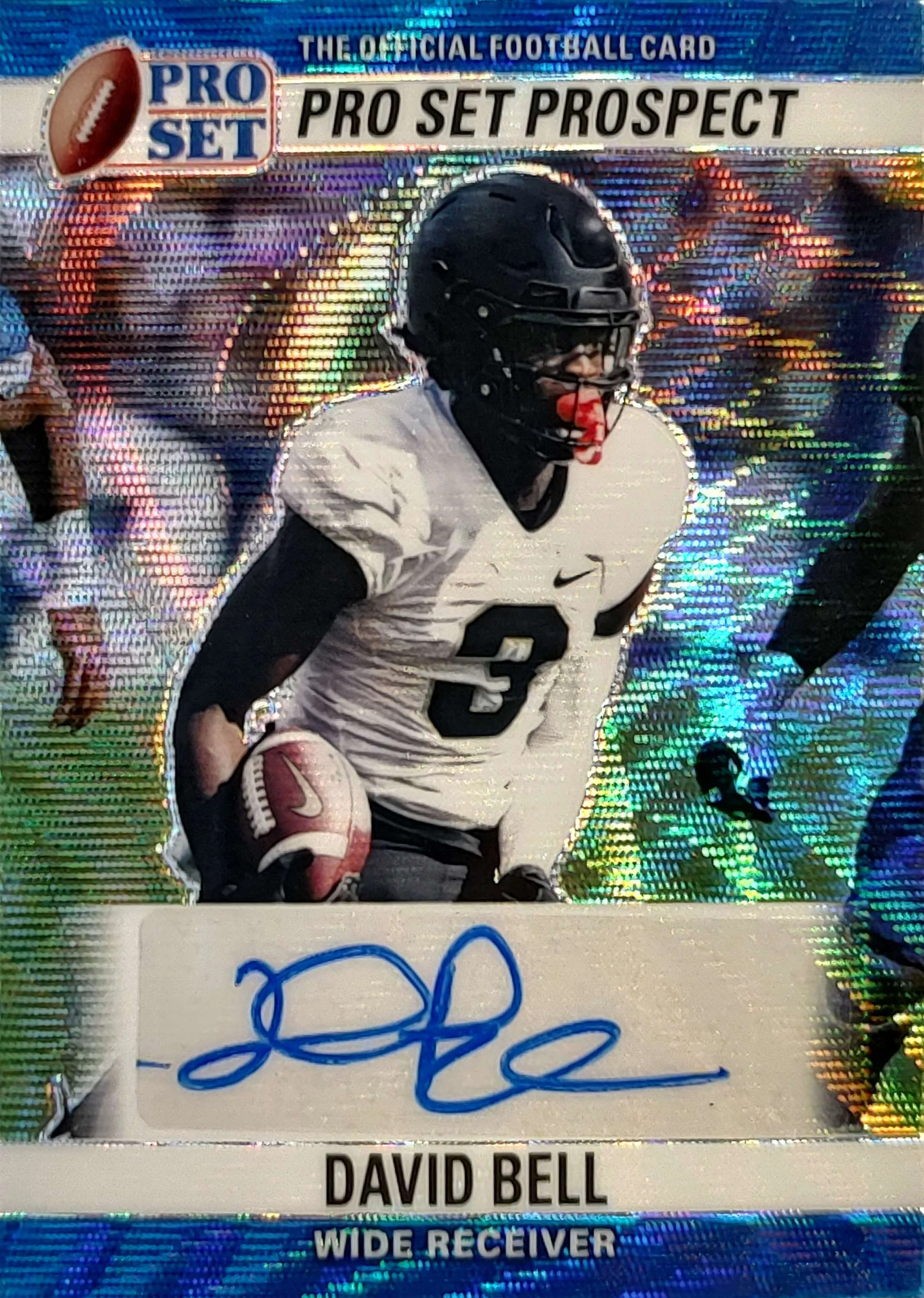 NFL 2022 Leaf Pro Set Metal David Bell 1/30 Autographed Trading Card #90-DB1 (Rookie Prospect)