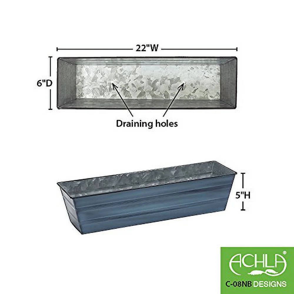 Achla C-08NB Nantucket Blue Flower Box, Small