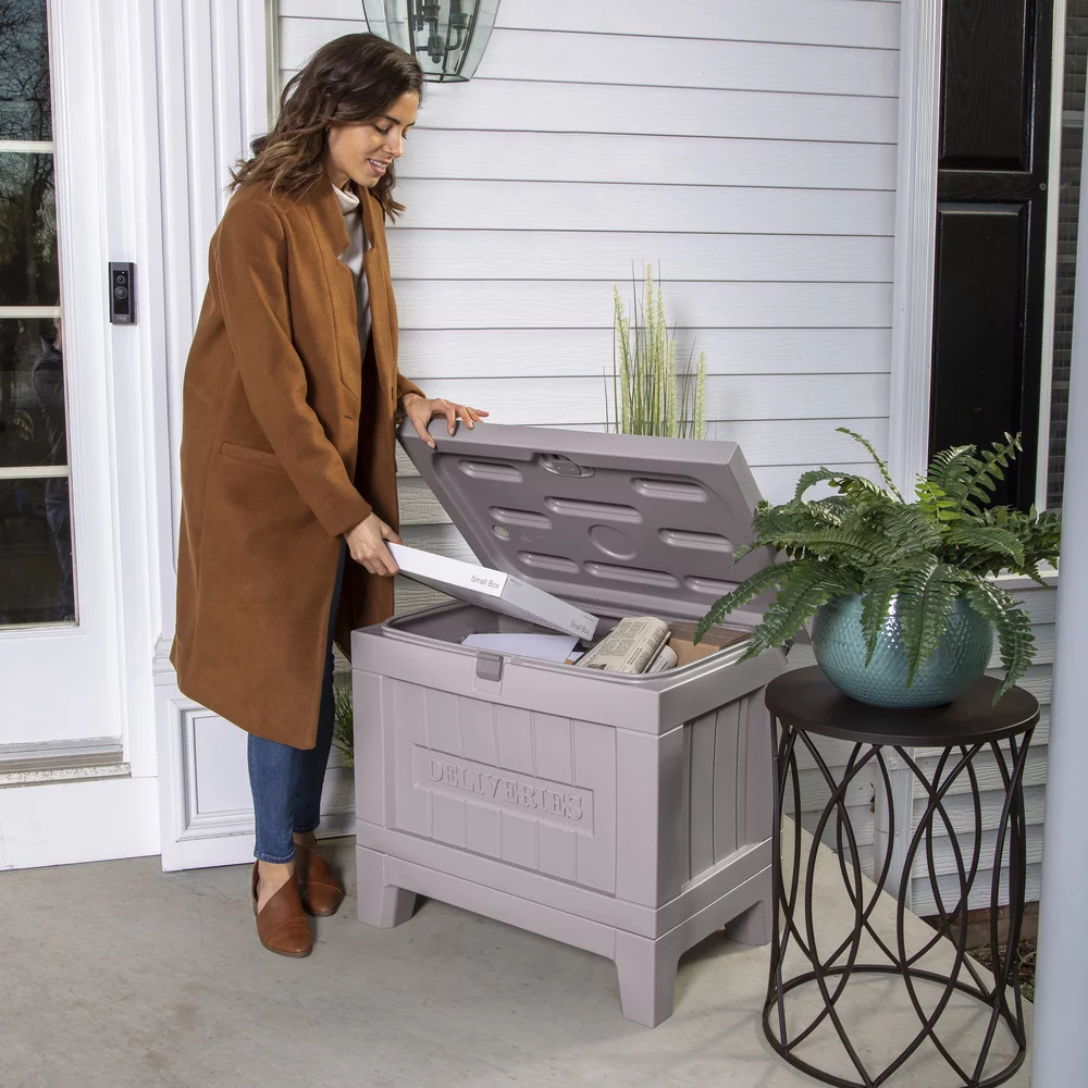 Step2 Parcel Package Delivery Box and Bench, Gray