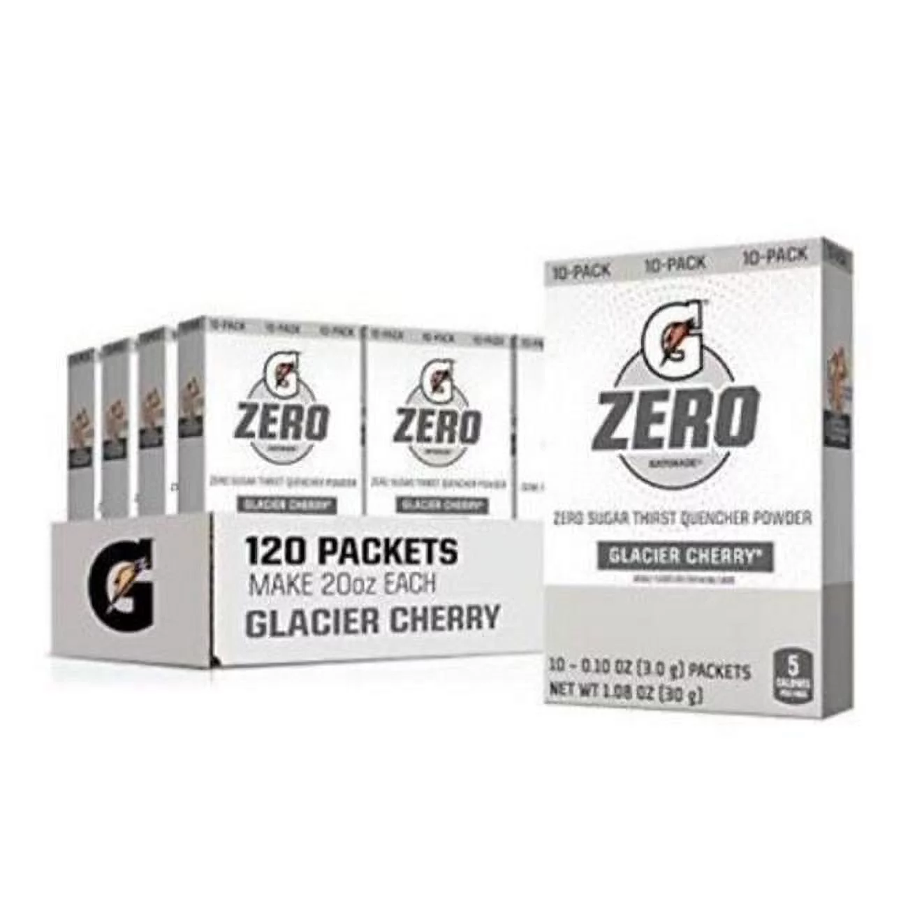 Quaker Foods & Beverages  Cherry Gatorade Zero Powder Glacier, Pack of 10 - Case of 12