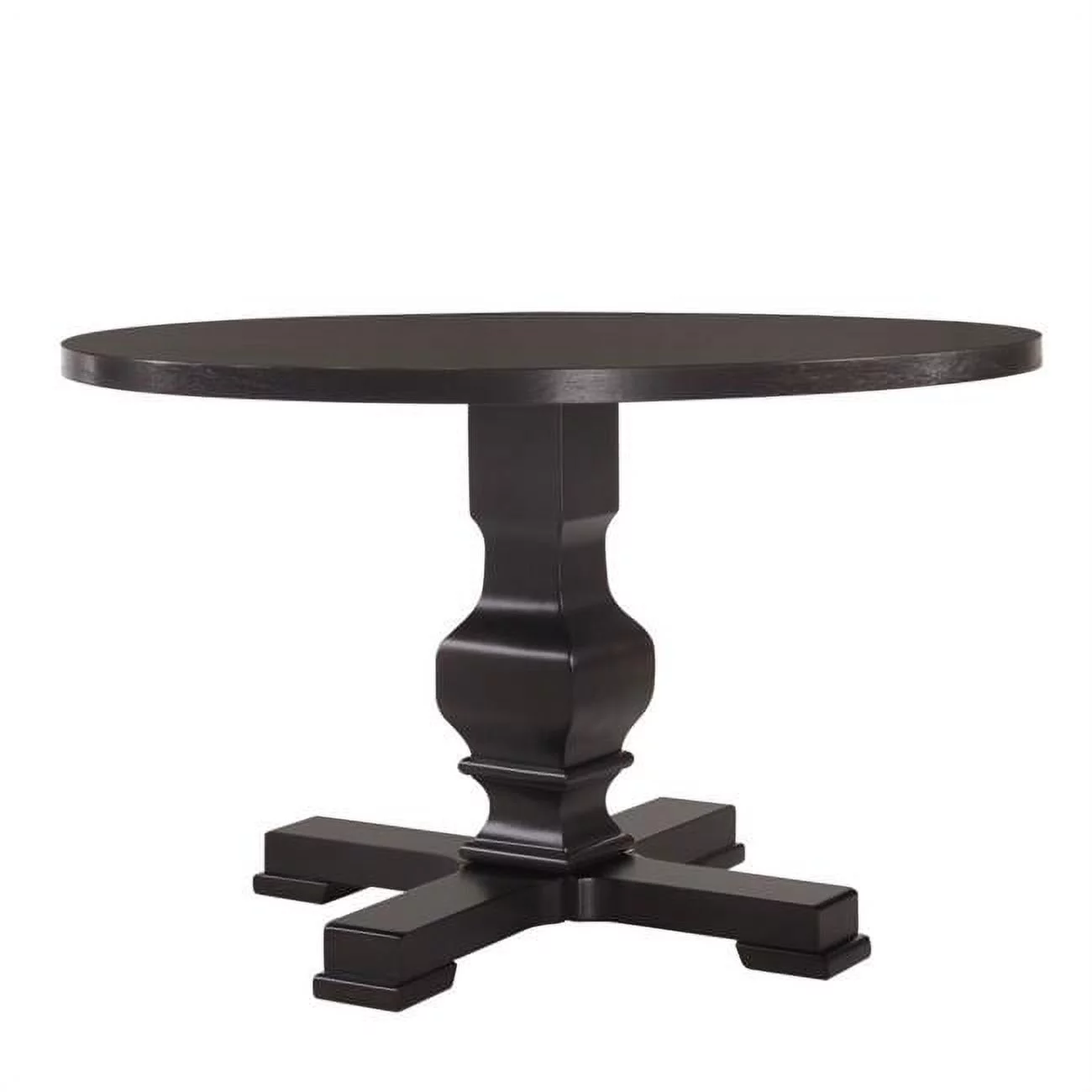 Carson 47 Inch Round Pedestal Table Black