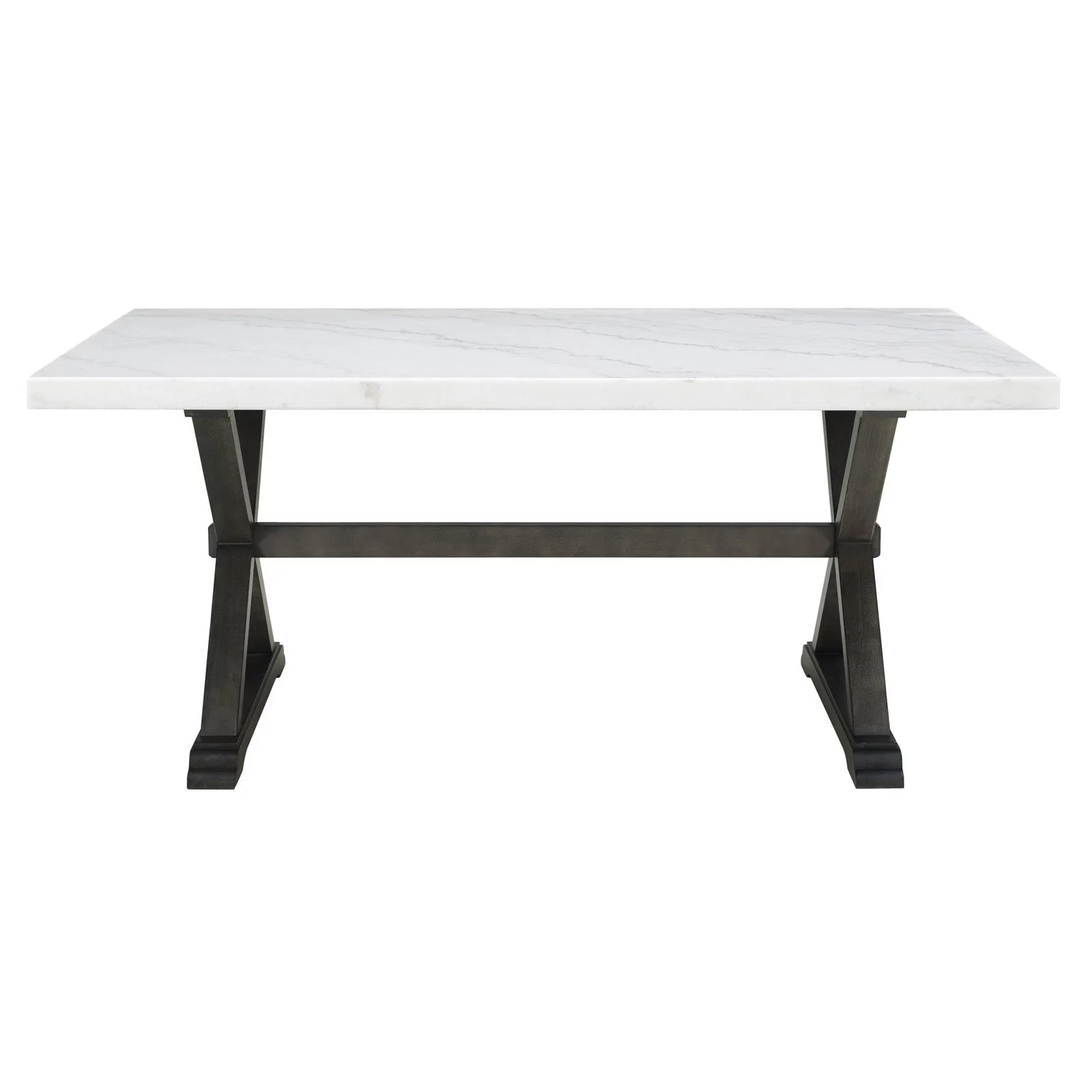 Picket House Furnishings Landon Marble Top Dining Table in White