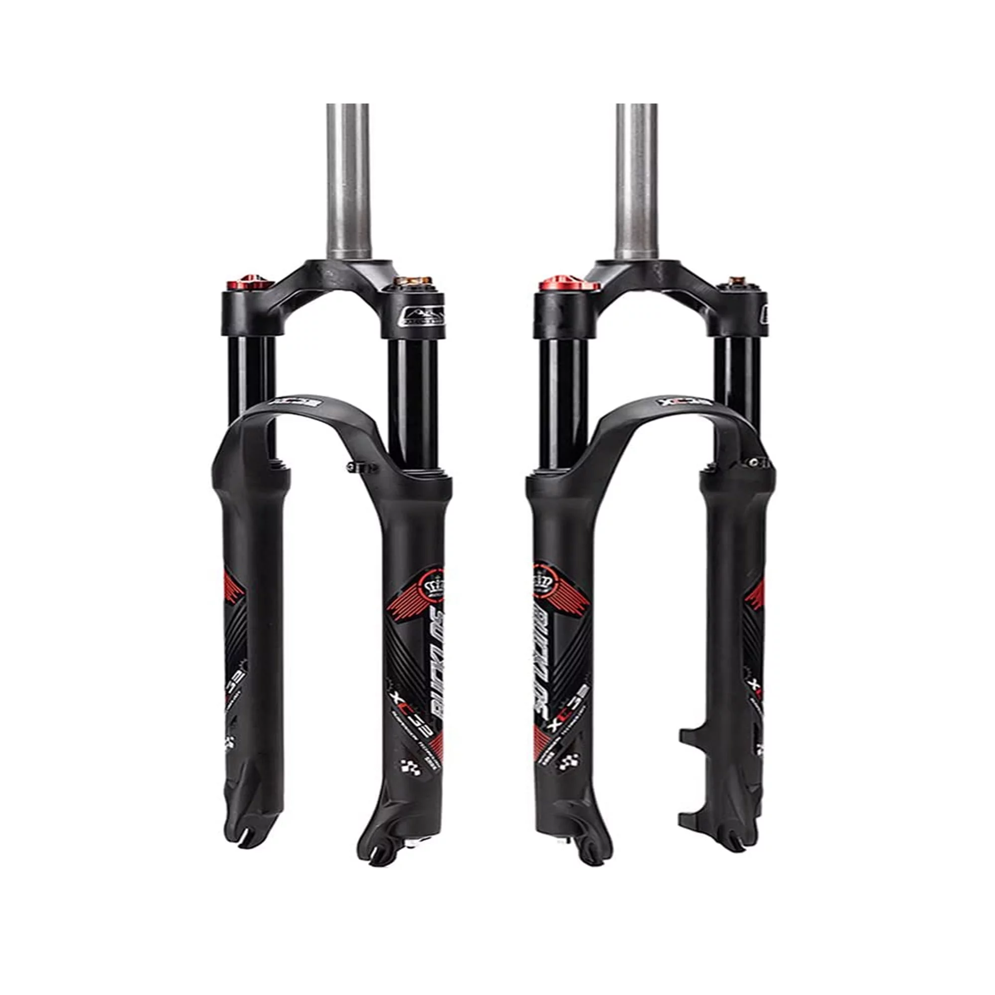 BUCKLOS Mountain Bike Suspension Forks,26/27.5/29 and 100mm Travel Oil Spring Front Forks with Preload Adjustment