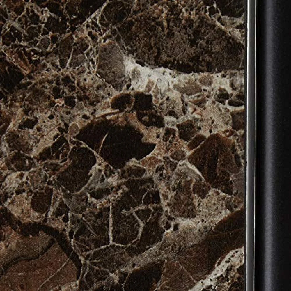 5Tier Standing Kitchen Bakers Rack For With Storage Microwave Stand, Metal Frame With Marble Finish  Black