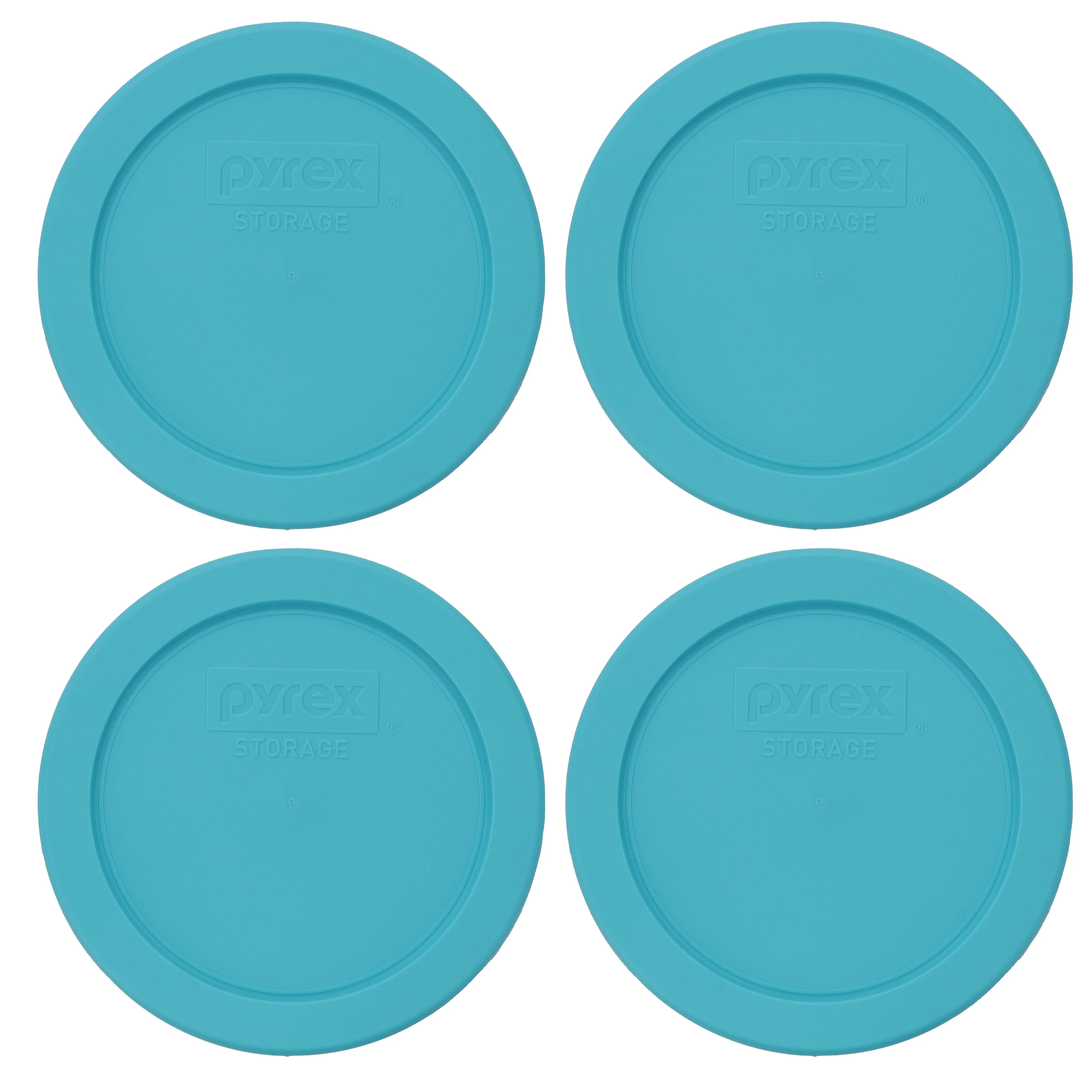 Pyrex 7200-PC 2 Cup Aqua Blue Lid (4-Pack)