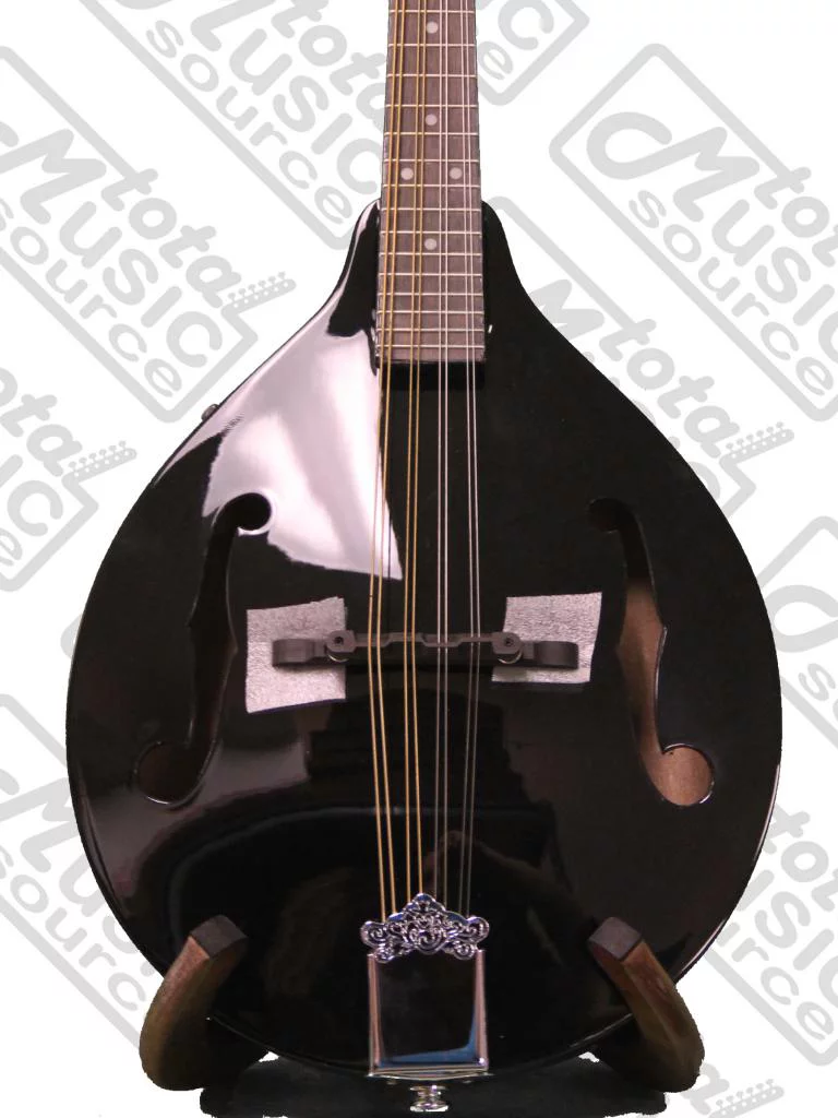 Dean Tennessee A Style Acoustic-Electric Mandolin, Classic Black, TNAE CBK