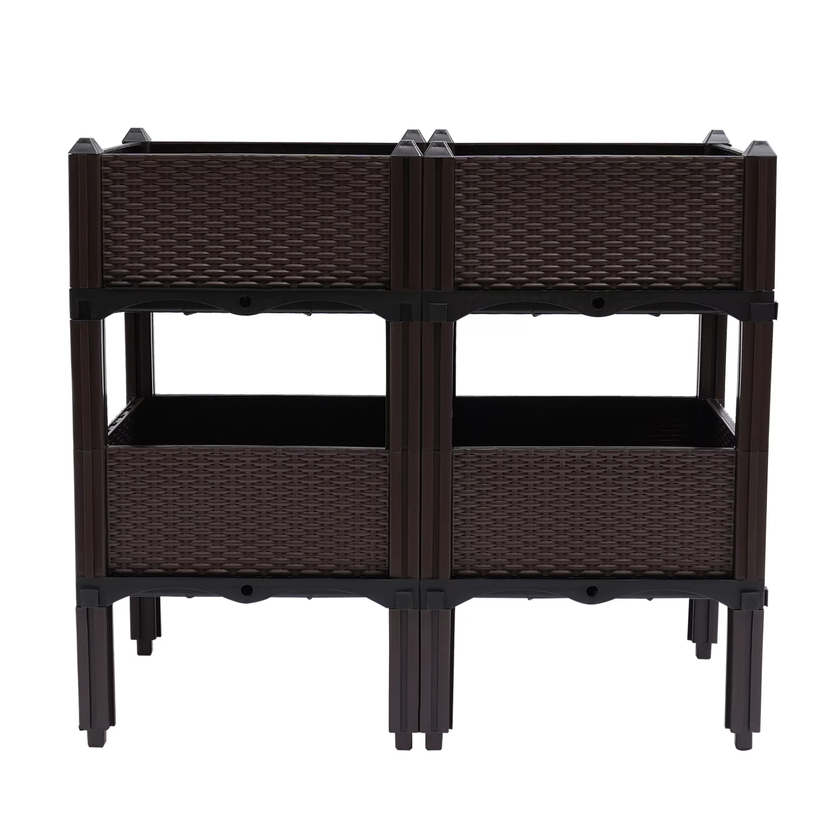 74X38X65cm Raised Garden Bed Elevated Flower Vegetable Herb Planting Growing Box