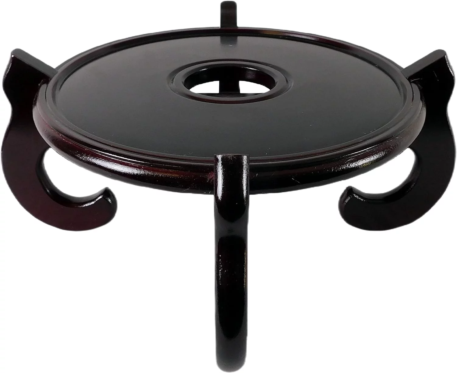 Dark Mahogany Color 4-Legged Oriental Fish Bowl Stand (10.5