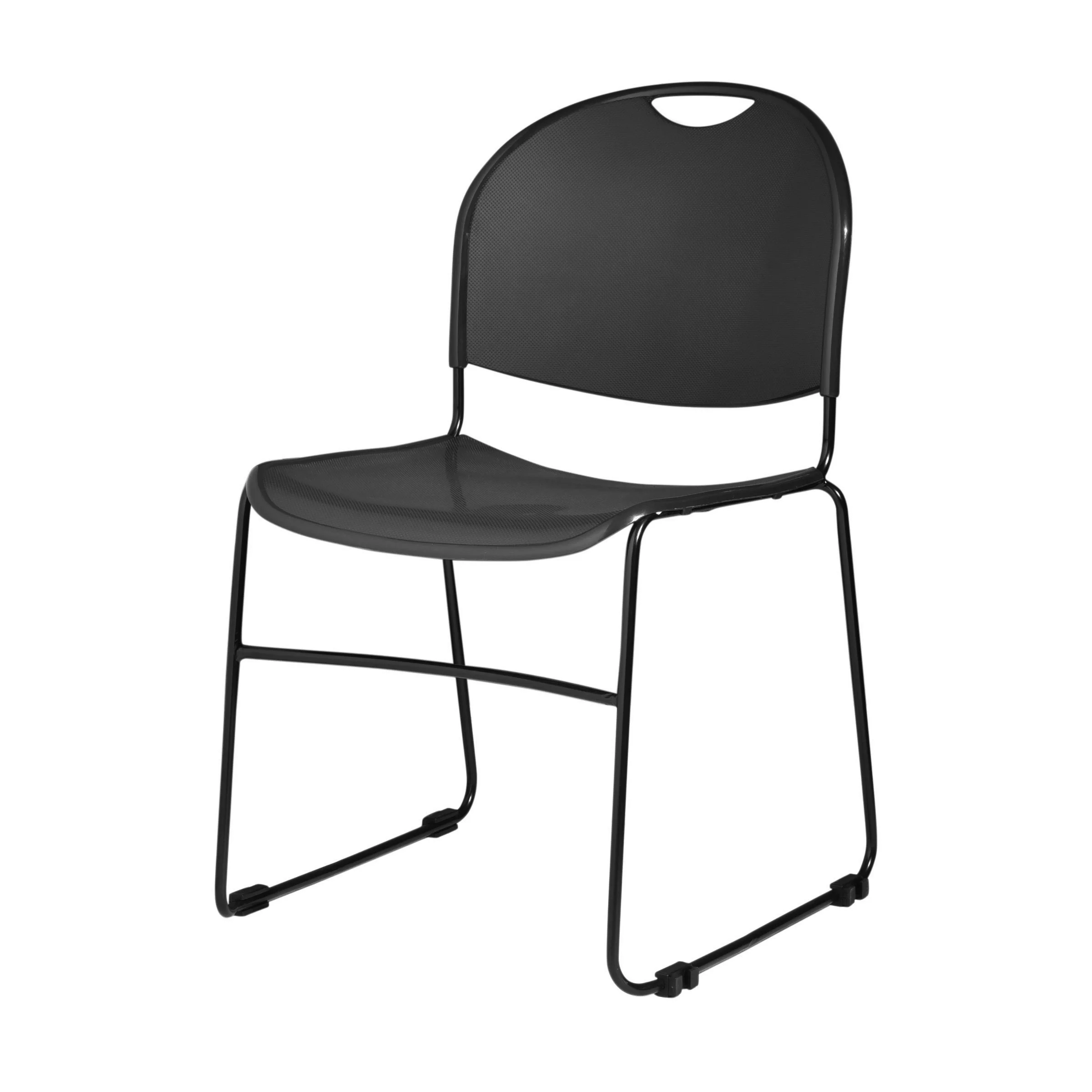 Hampden Furnishings Stella Collection Basics Stack Chair, Black, Pack of 2