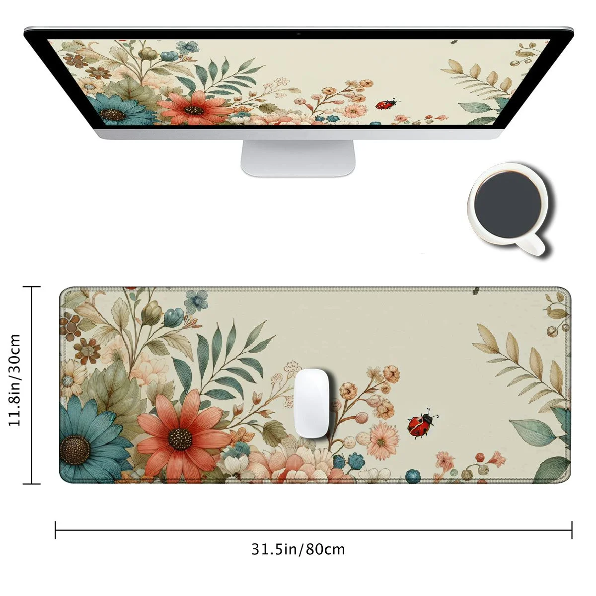 nygtbtfer Mouse Pad, Ergonomic Mouse Pad with Gel Wrist Rest Support, Mouse Pad with Lycra Cloth, Non-Slip PU Base for Computer, Laptop, Home, Office & Travel,