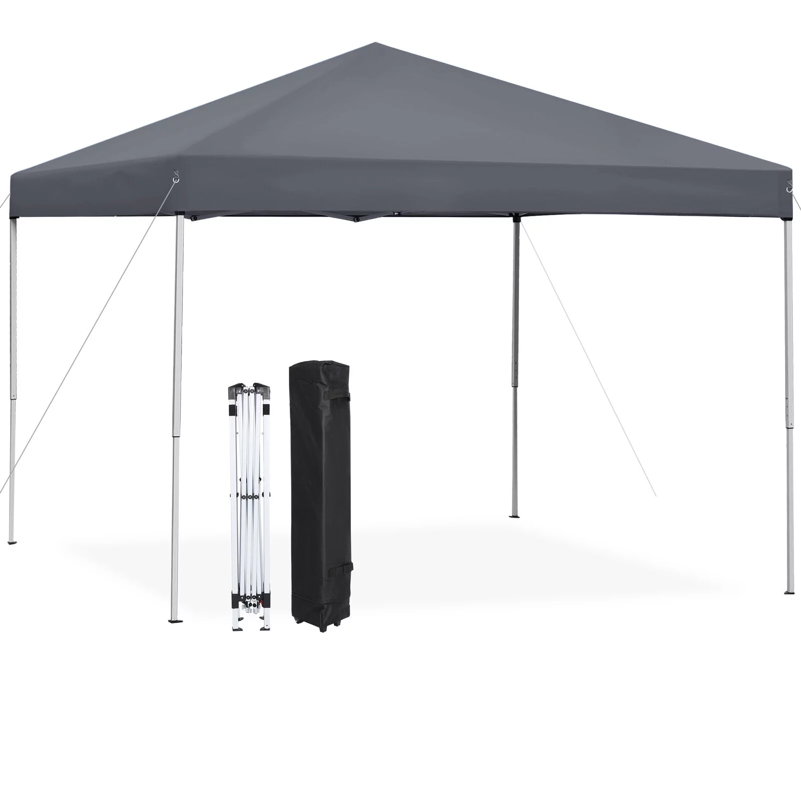 10x10 Pop Up Canopy Tent Adjustable Straight Leg Heights w/Wheeled Bag 3 Colors