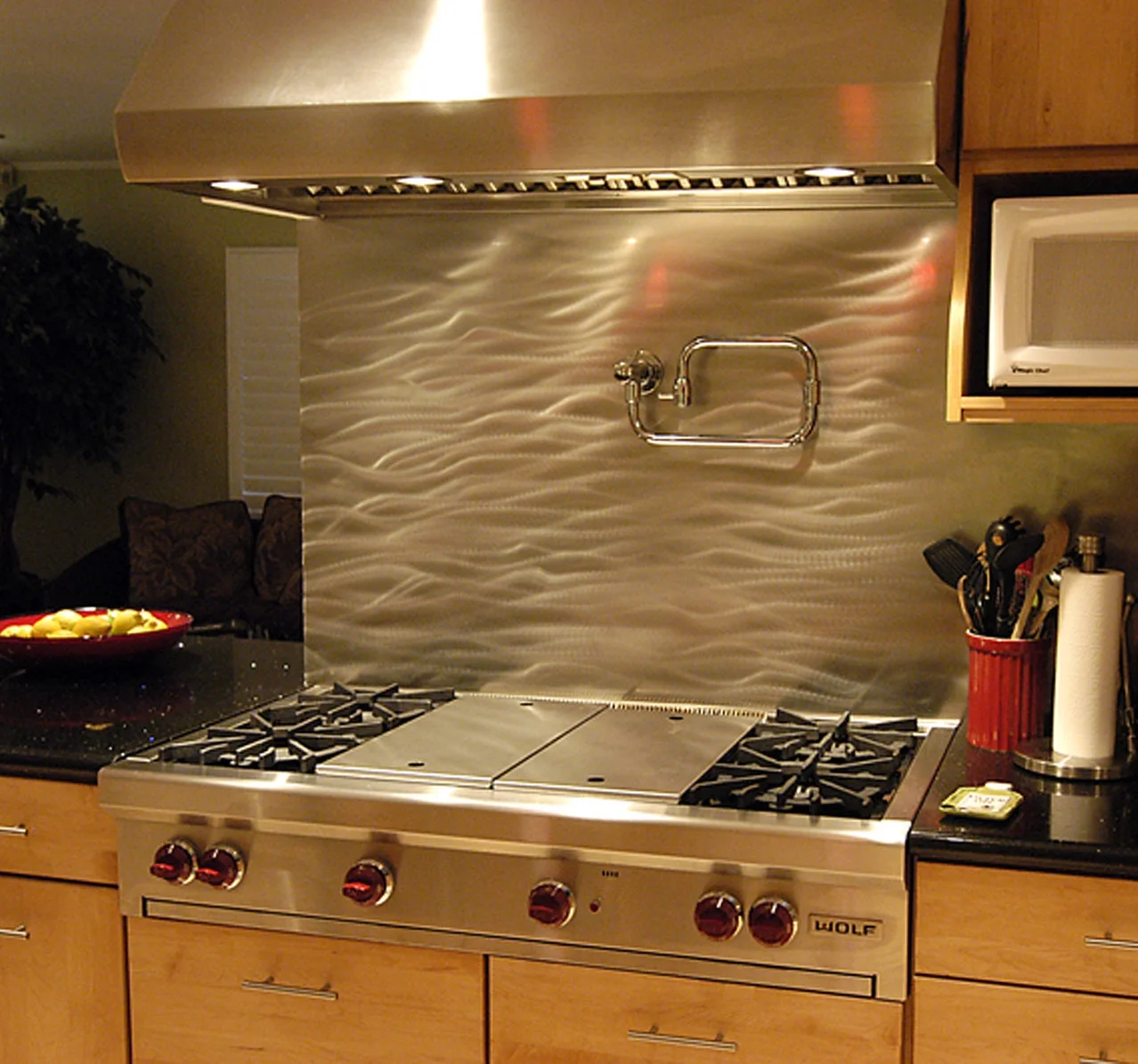 Currents Decorative Stainless Steel Kitchen Backsplash 30