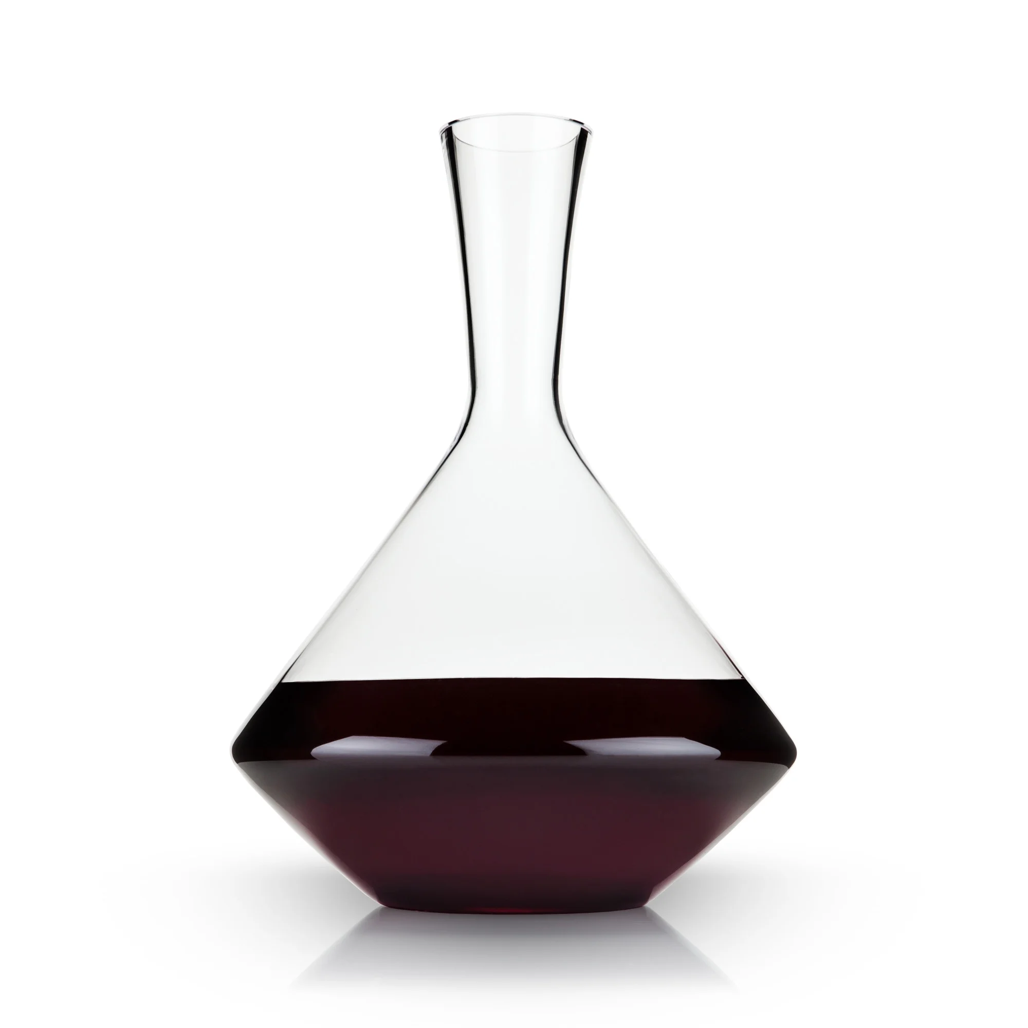 Viski Angled Wine Decanter - Modern Crystal Wine Decanter, 60 oz