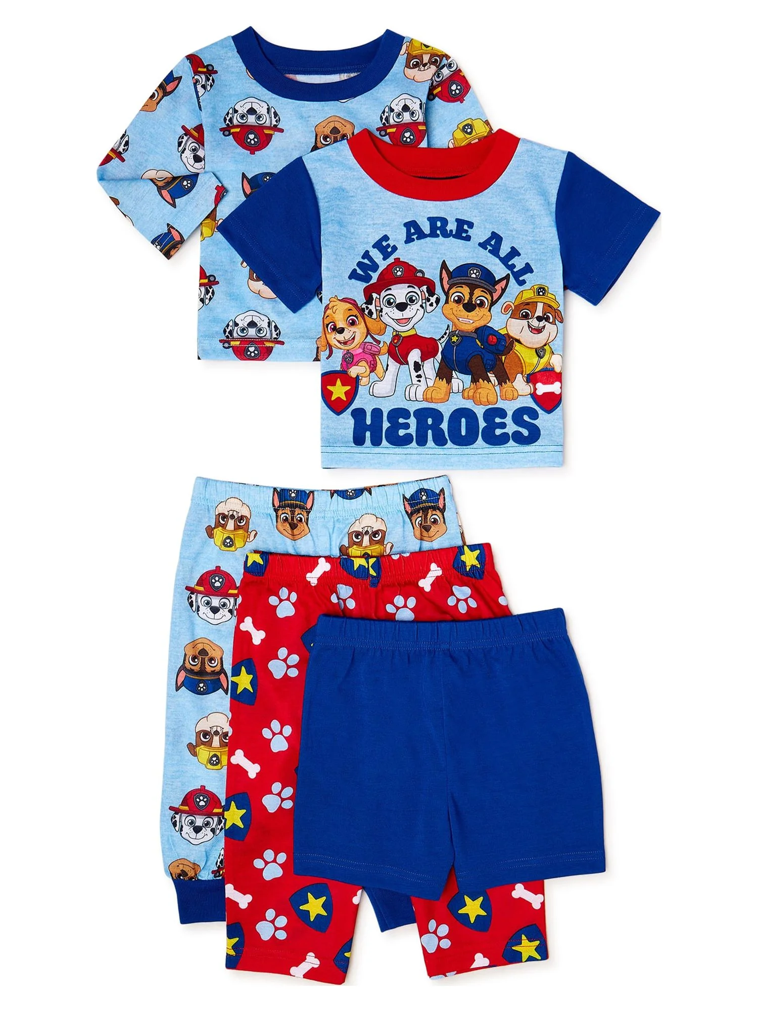 Paw Patrol Baby and Toddler Boy Pajamas, 5-Piece, Sizes 12M-5T